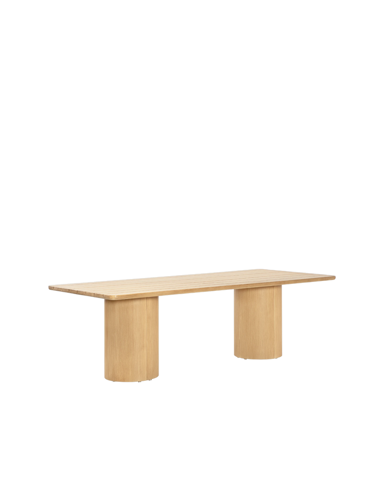 Drum Outdoor Dining Table 240cm - Timber
