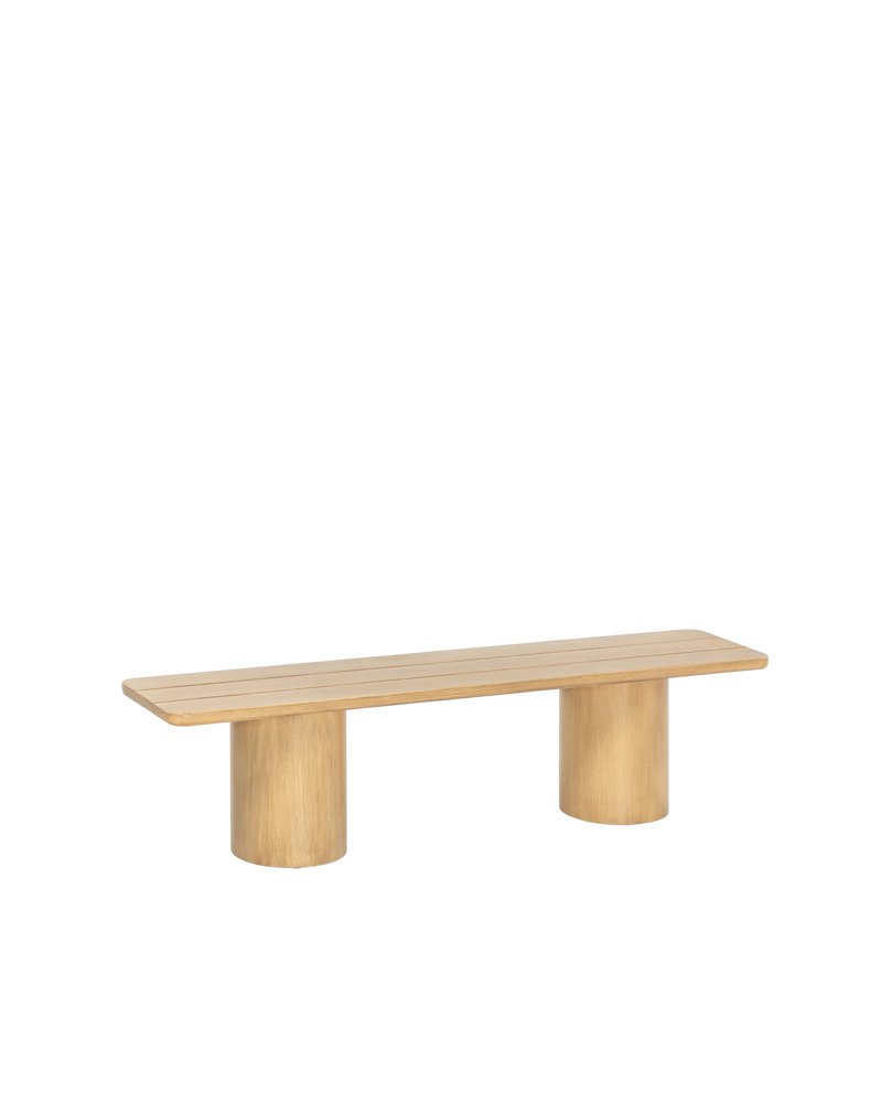 Drum Outdoor Dining Bench 180cm - Timber