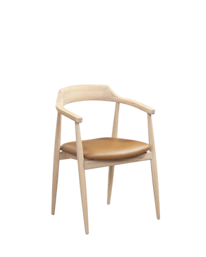 Profile Dining Chair - Oak / Tan Vegan Leather