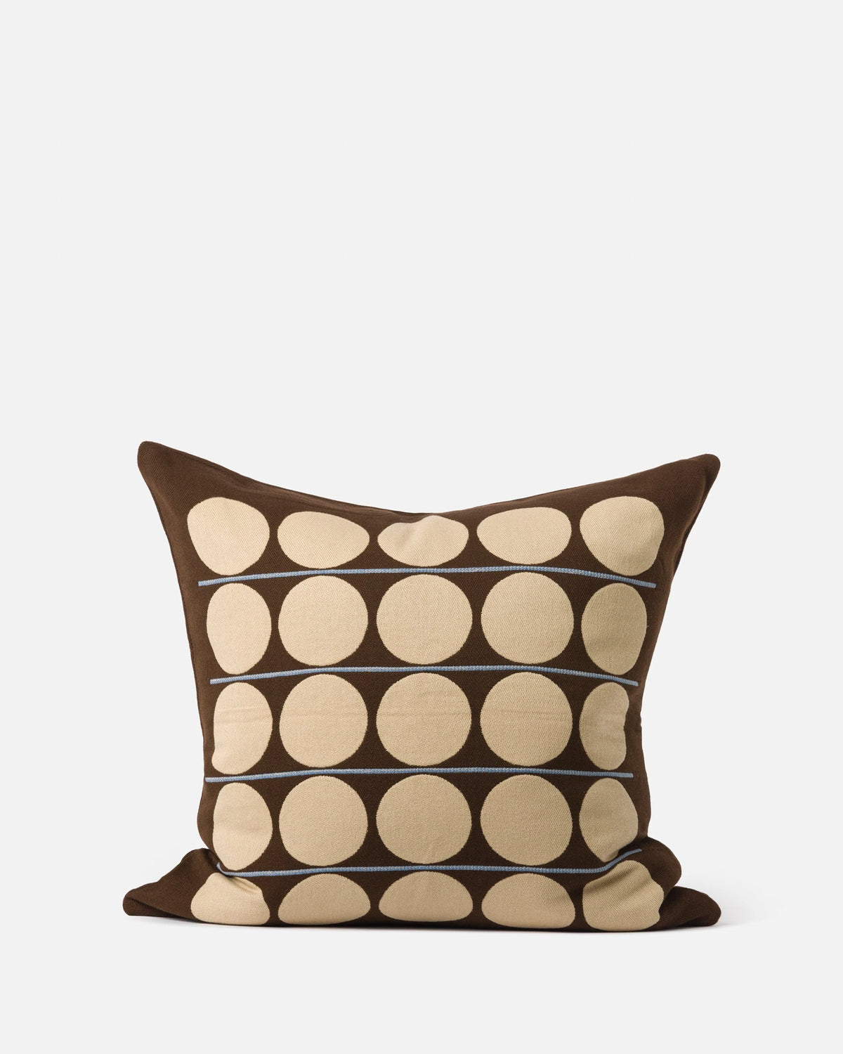 Abacus Cushion - Chocolate/Wheat