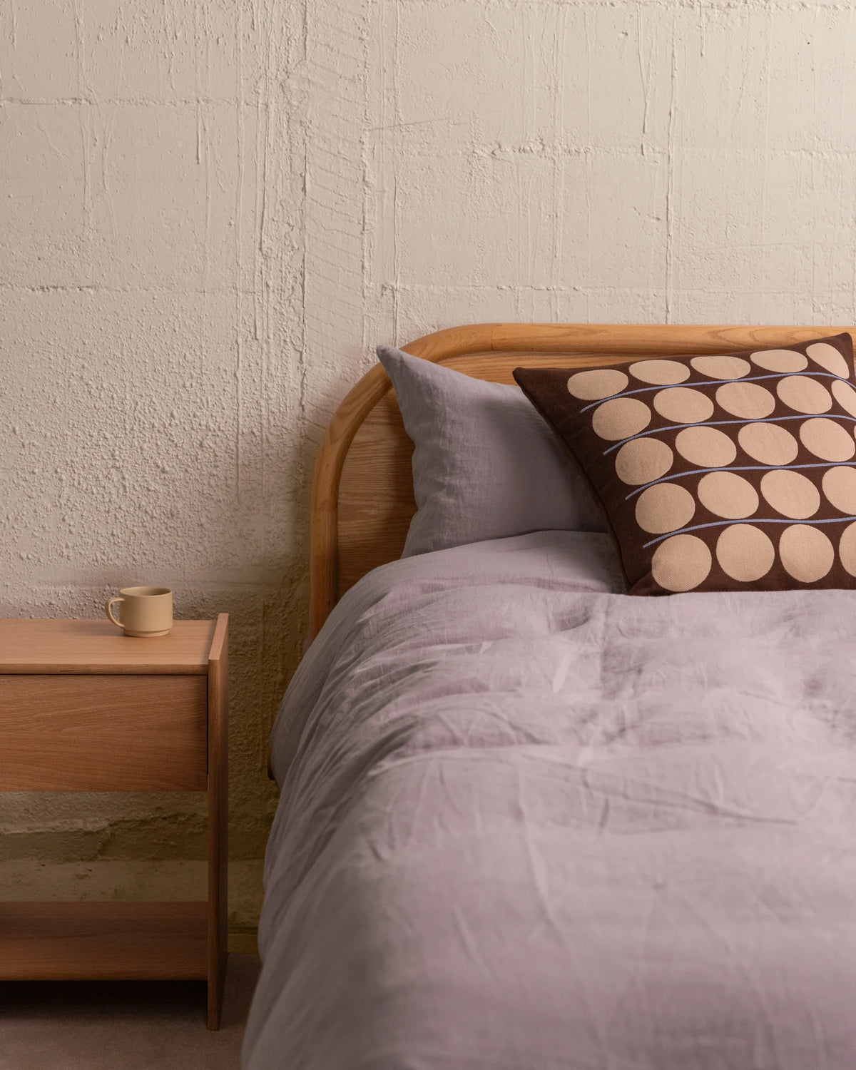 Abacus Cushion - Chocolate/Wheat