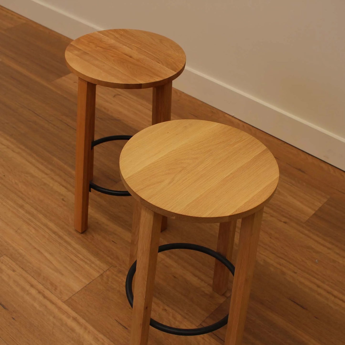 The Trove | Set of Two Tangent Bar Stool 65cm - Oak