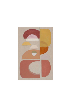 Terracotta Blush One Canvas Print 45cm x 30cm Oak Frame