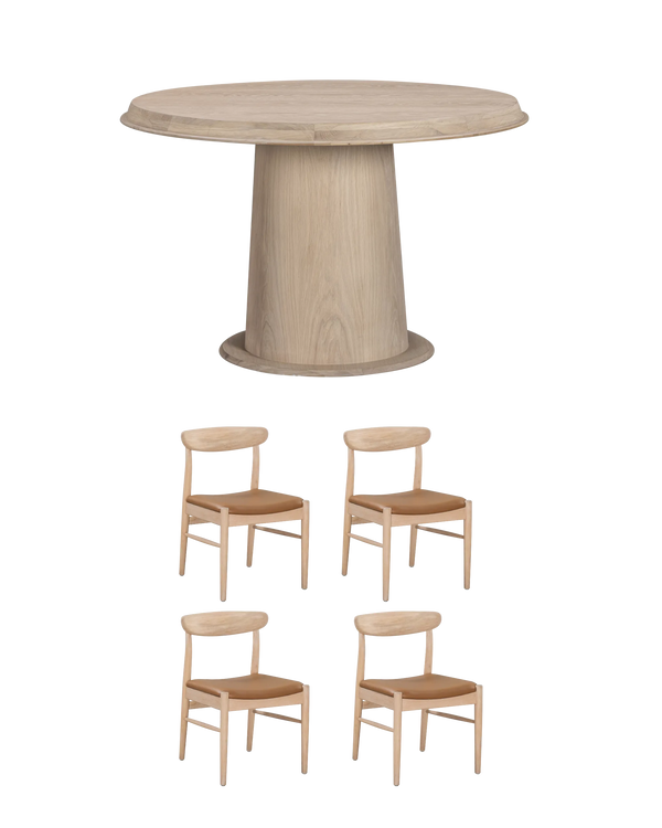 Tone Dining Package - Oak / Tan