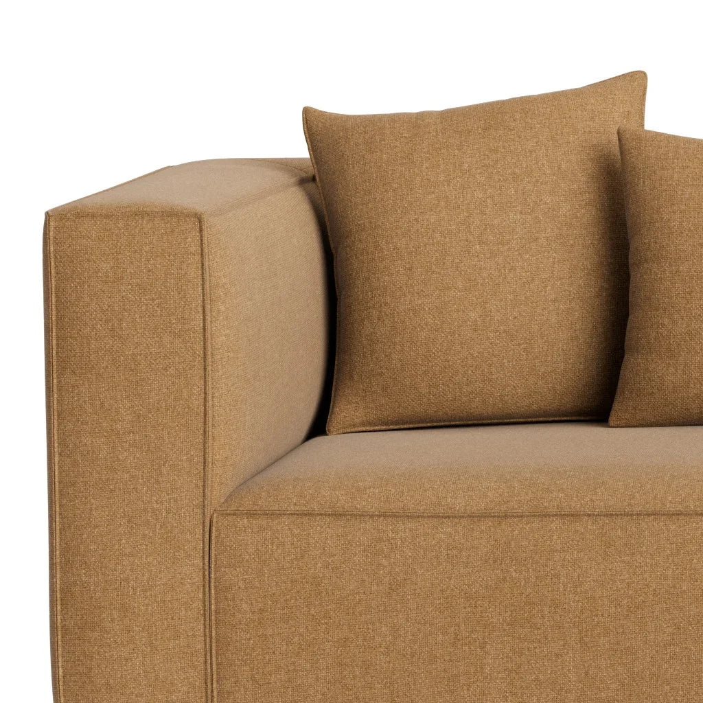 Block 4 Seater Sofa - Fossil Fawn