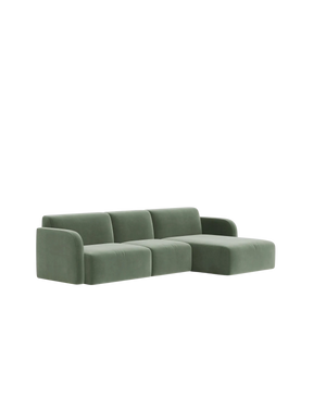 Jam 4 Seater RHF Chaise Sofa - Opal Ocean