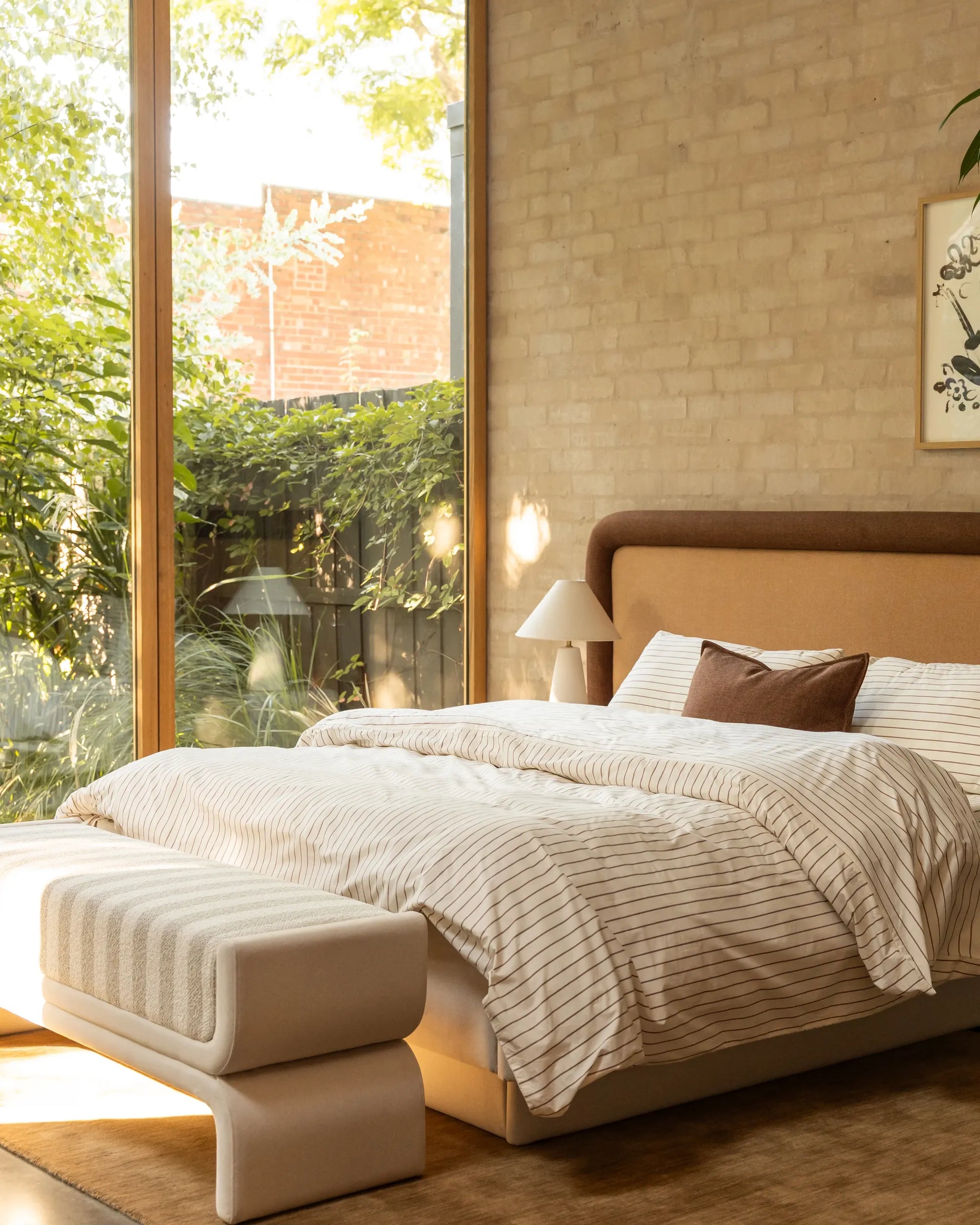 Shift Bench - Marnie Sand Stripe