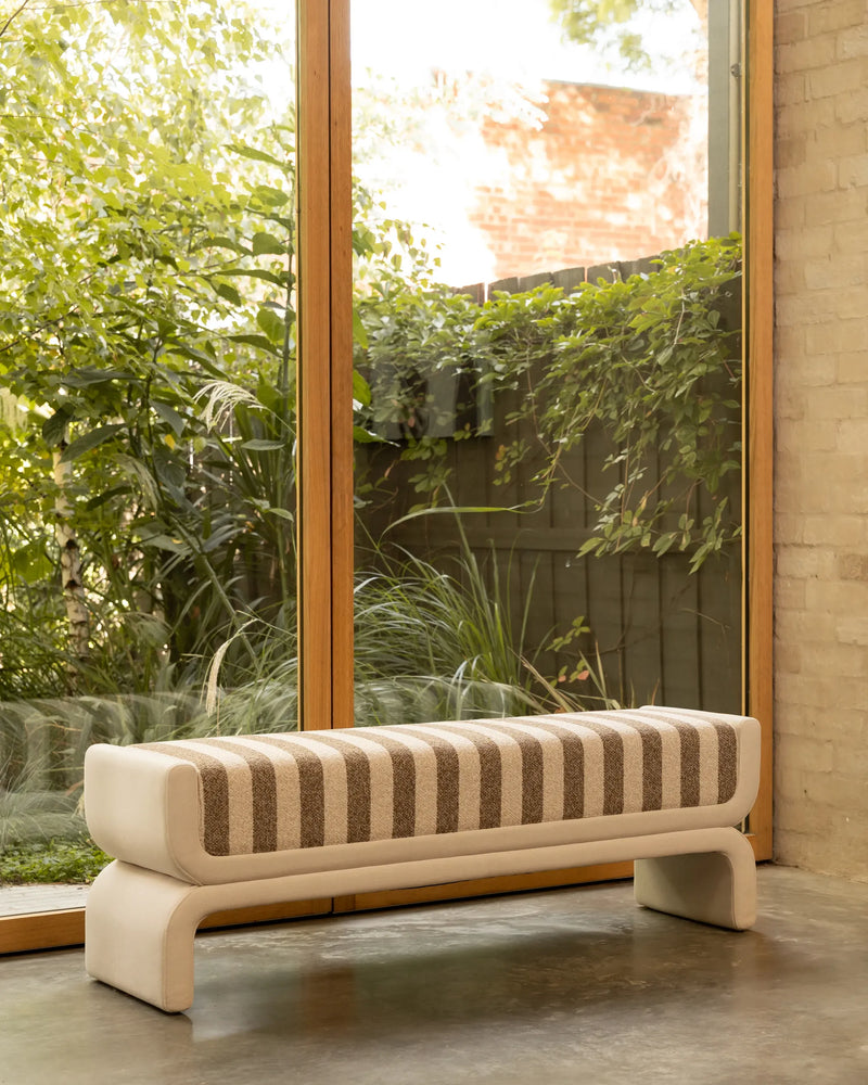 Shift Bench - Marnie Coconut Stripe