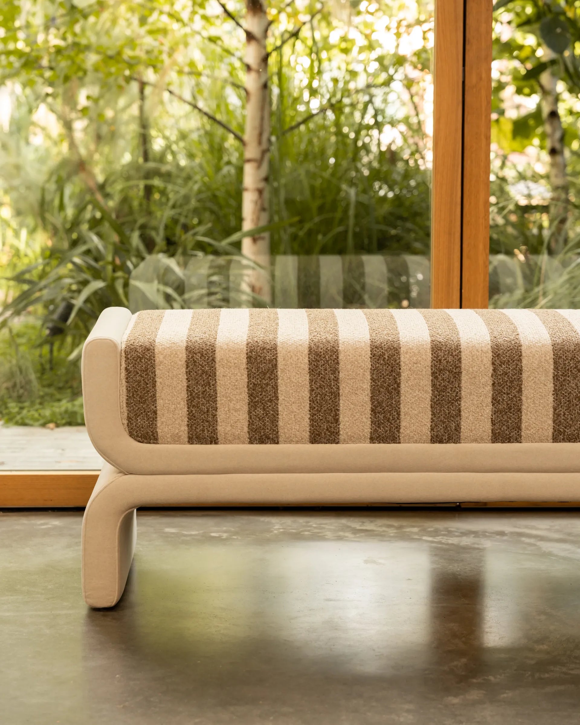 Shift Bench - Marnie Coconut Stripe