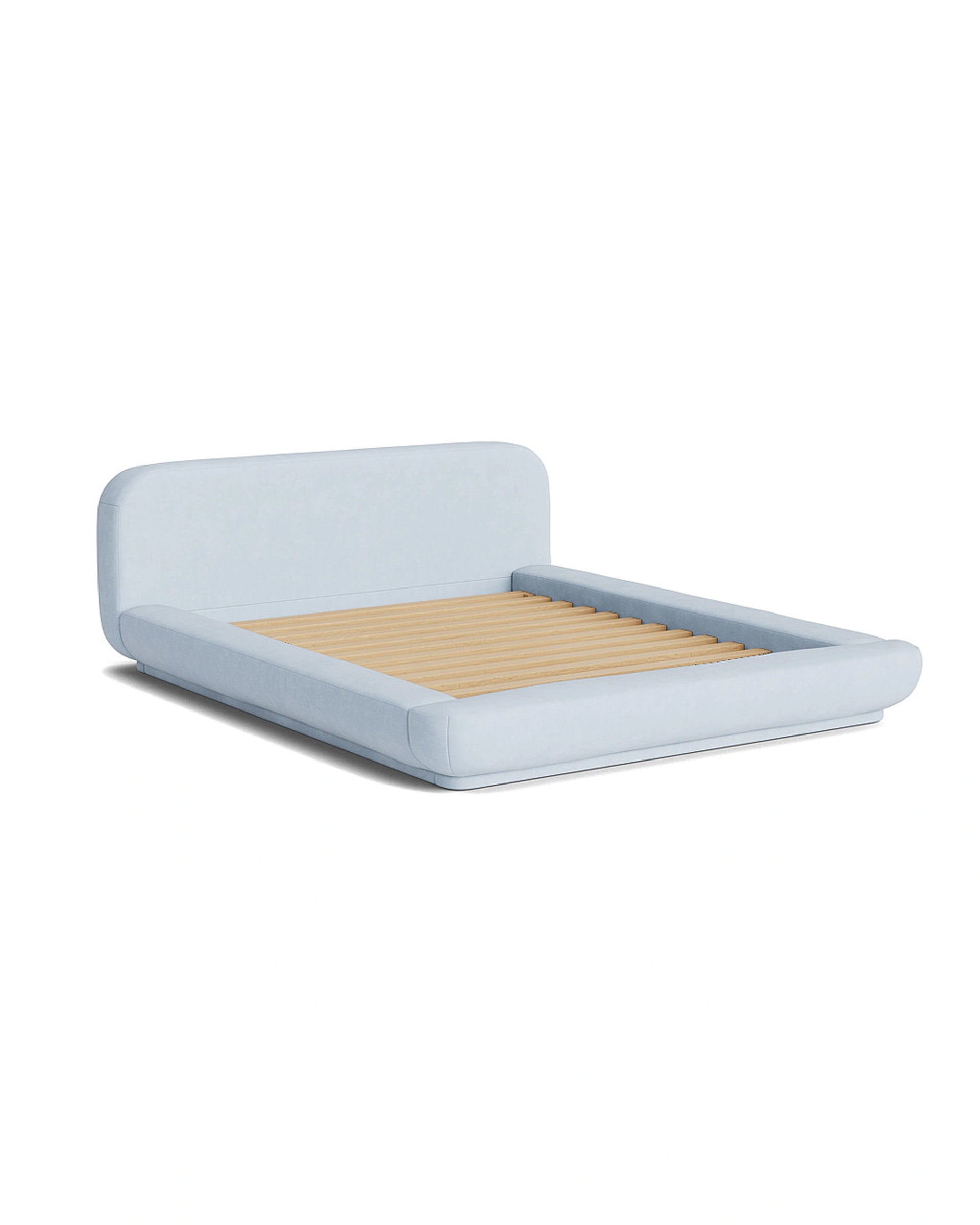 Floss Queen Bed - Fossil Powder Blue