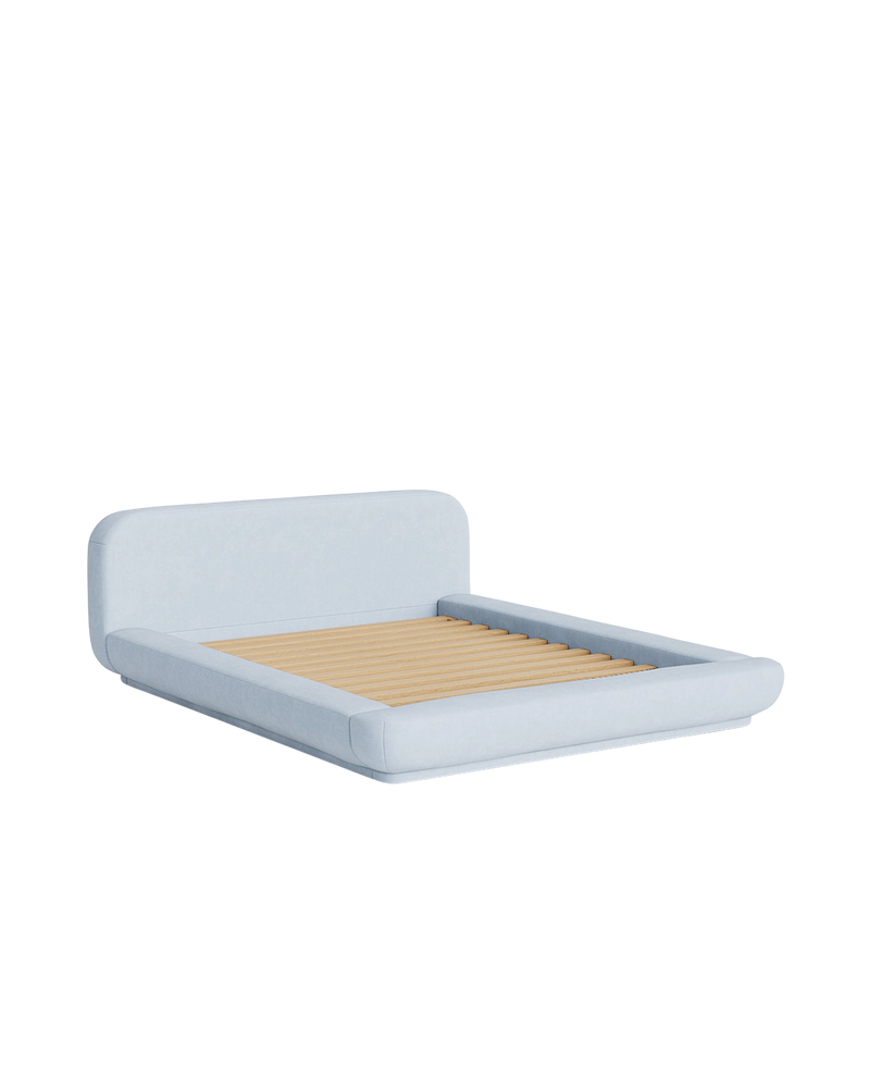 Floss Queen Bed - Fossil Powder Blue