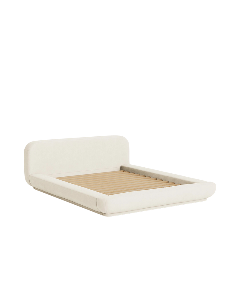 Floss Queen Bed - Corduroy Off White