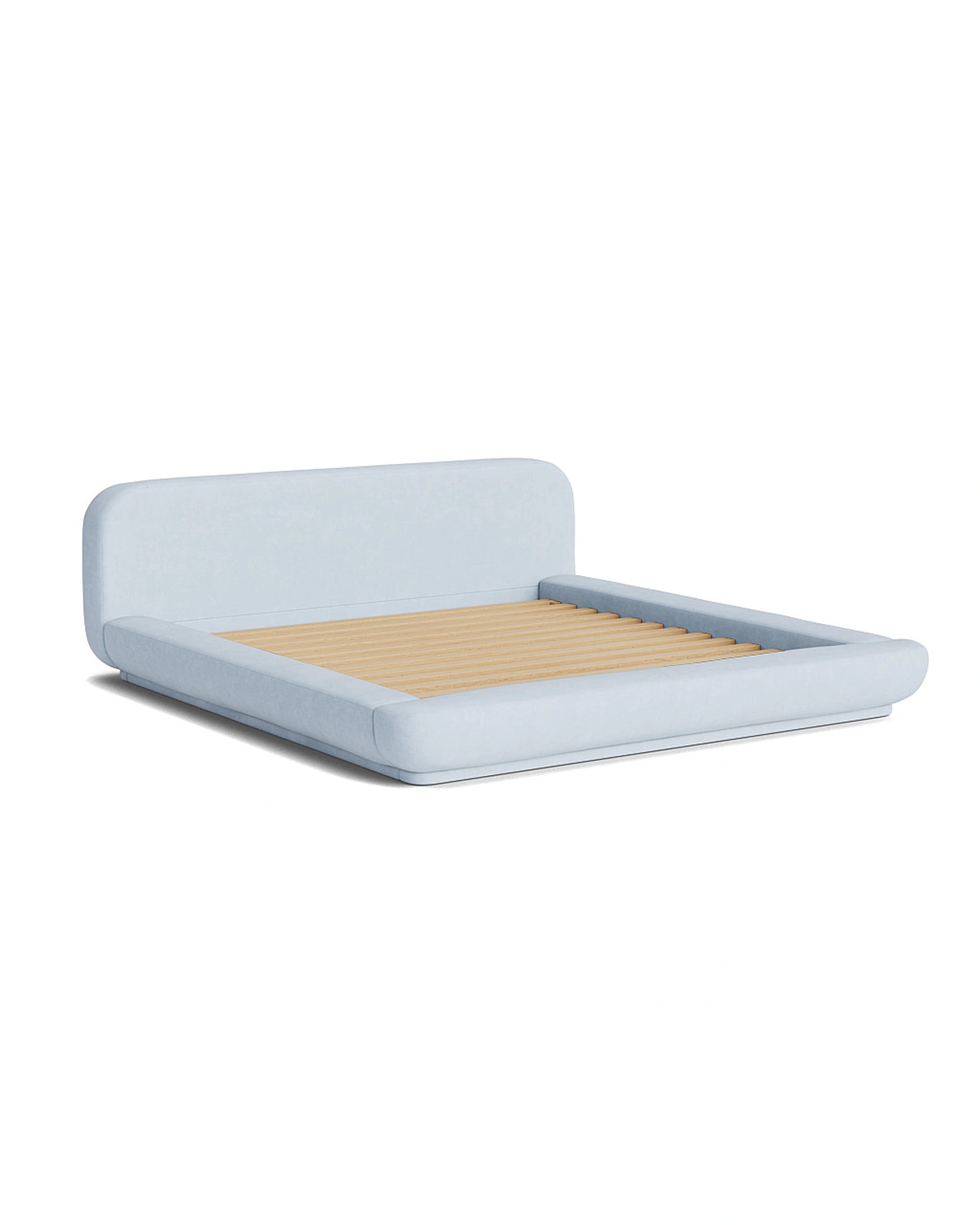 Floss King Bed - Fossil Powder Blue