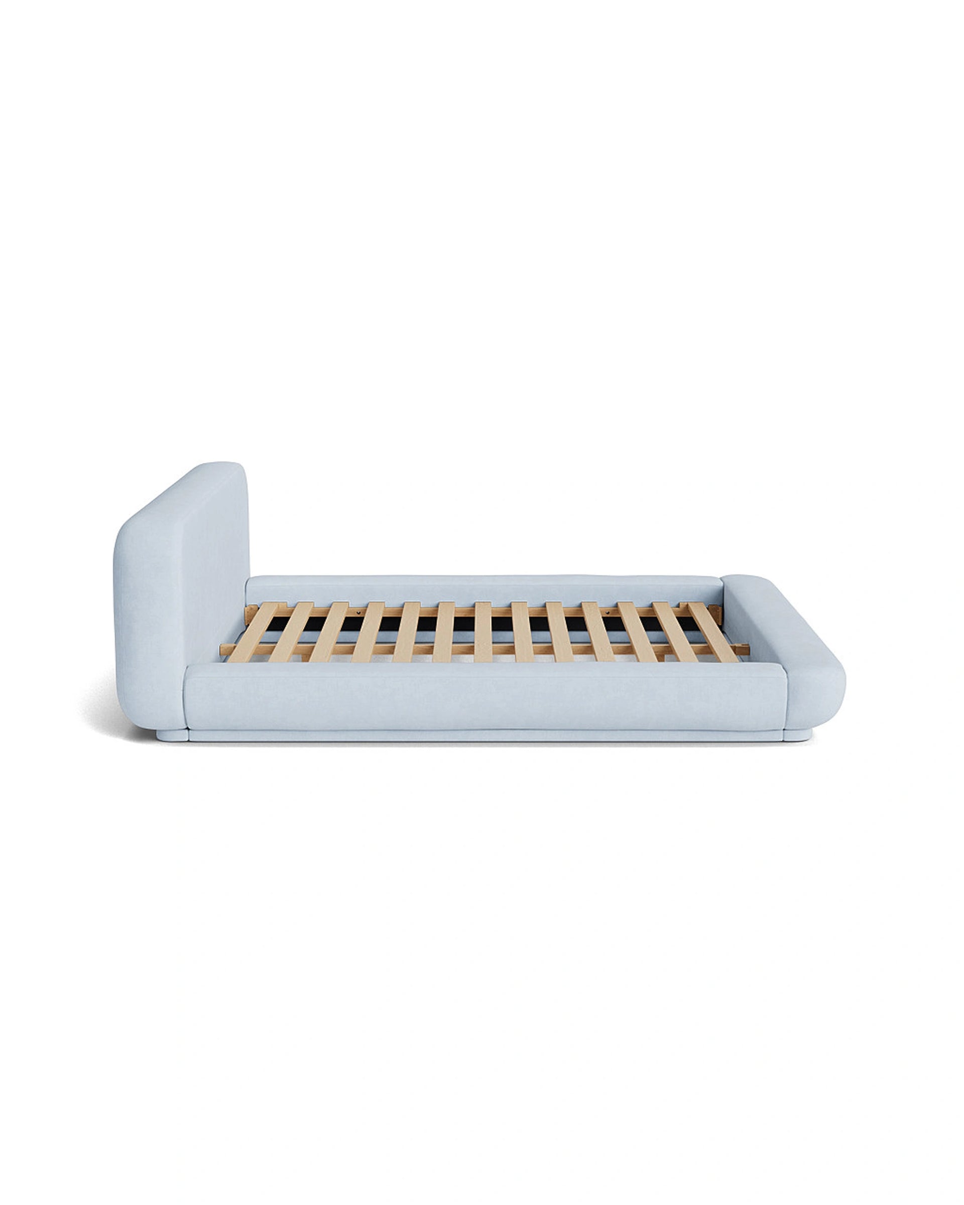 Floss King Bed - Fossil Powder Blue