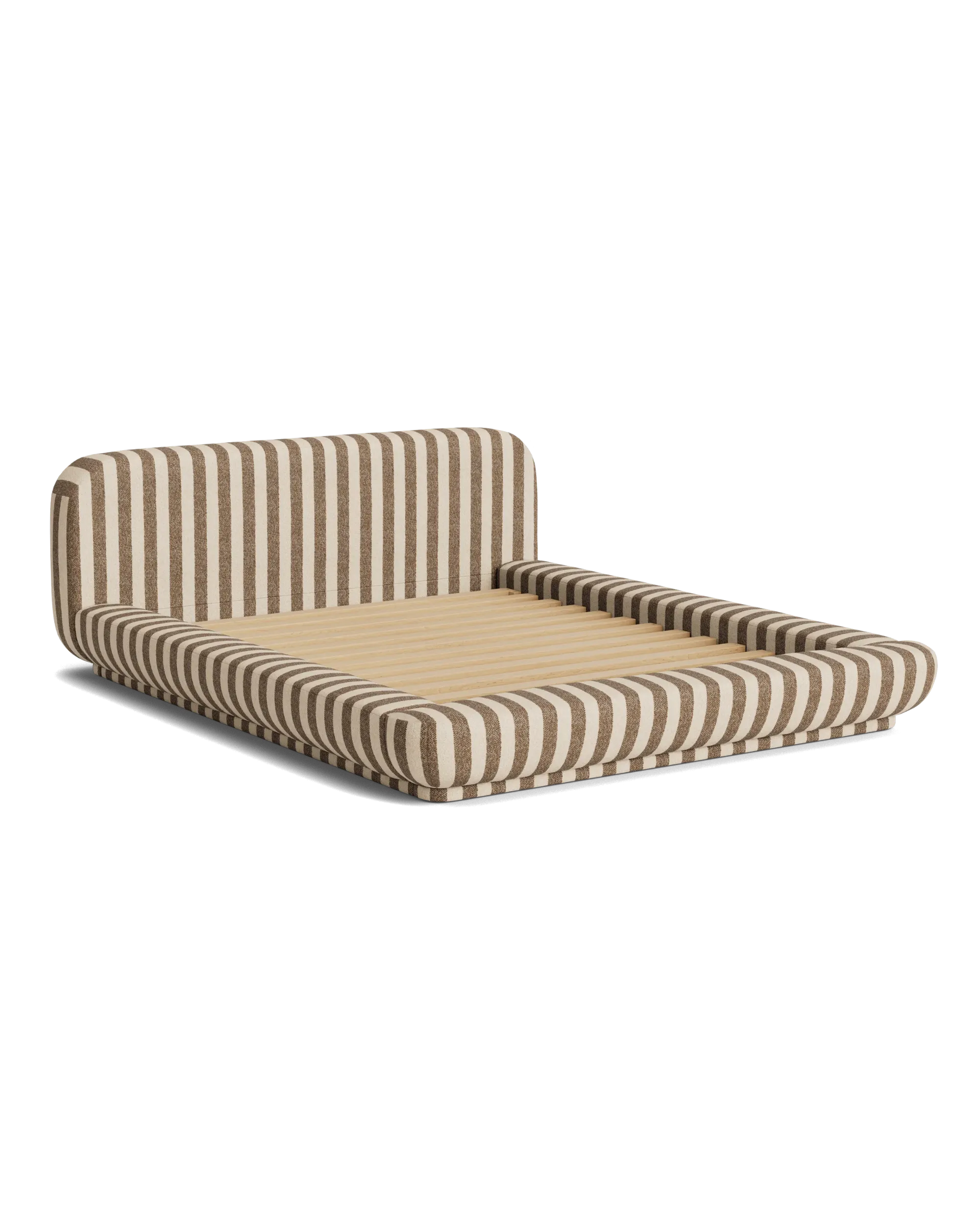 Floss Queen Bed - Marnie Coconut Stripe