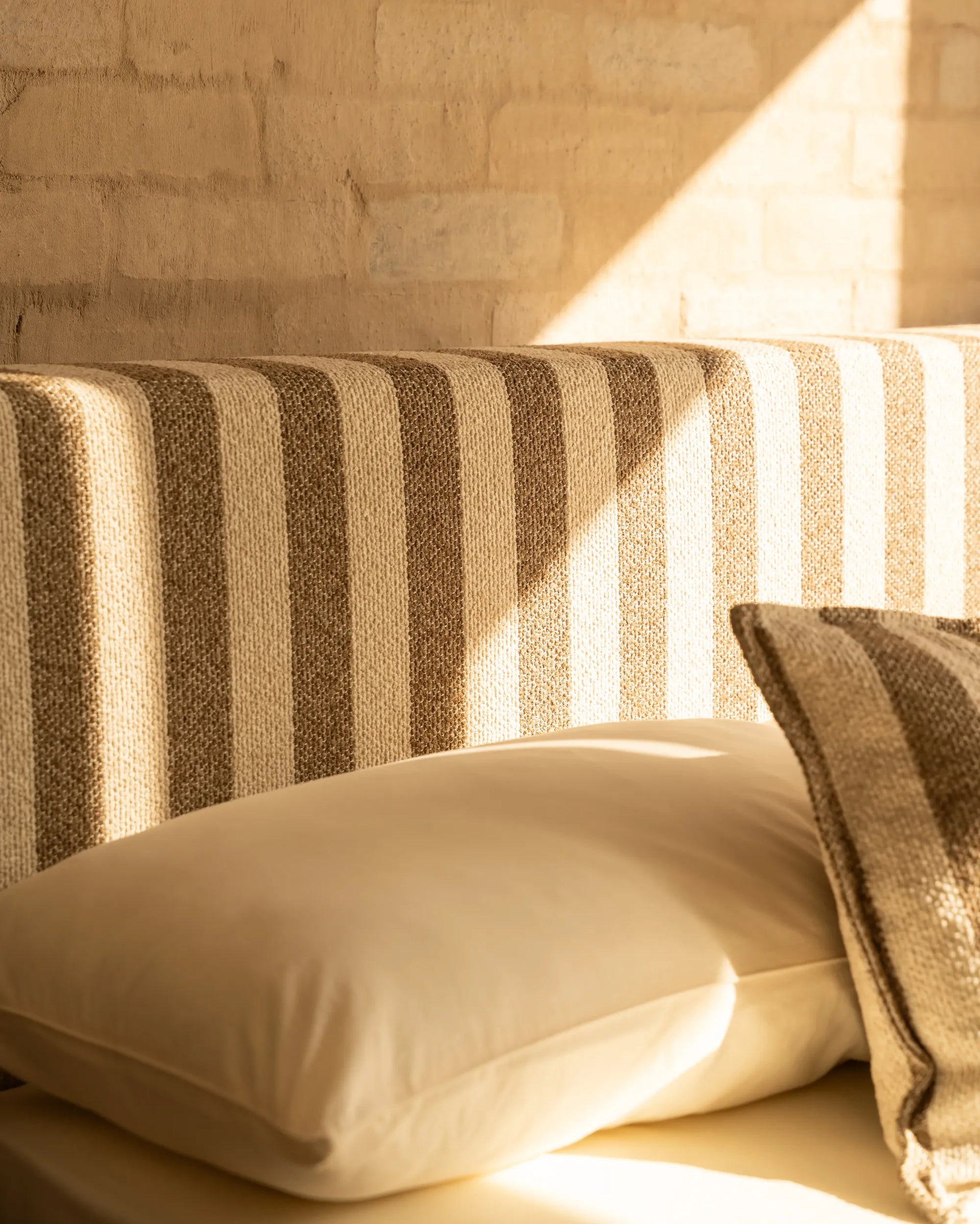 Floss Queen Bed - Marnie Coconut Stripe