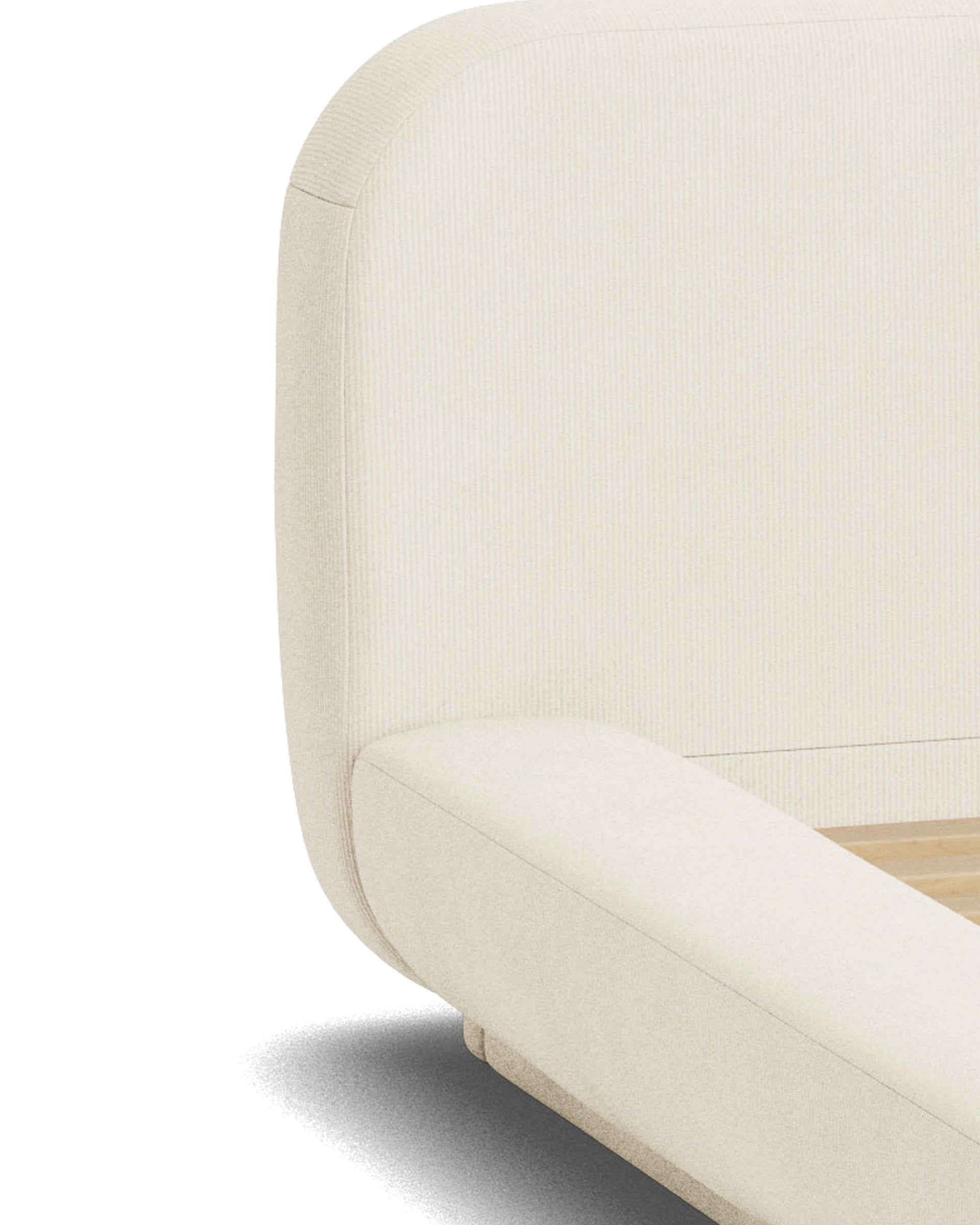 Floss Queen Bed - Corduroy Off White