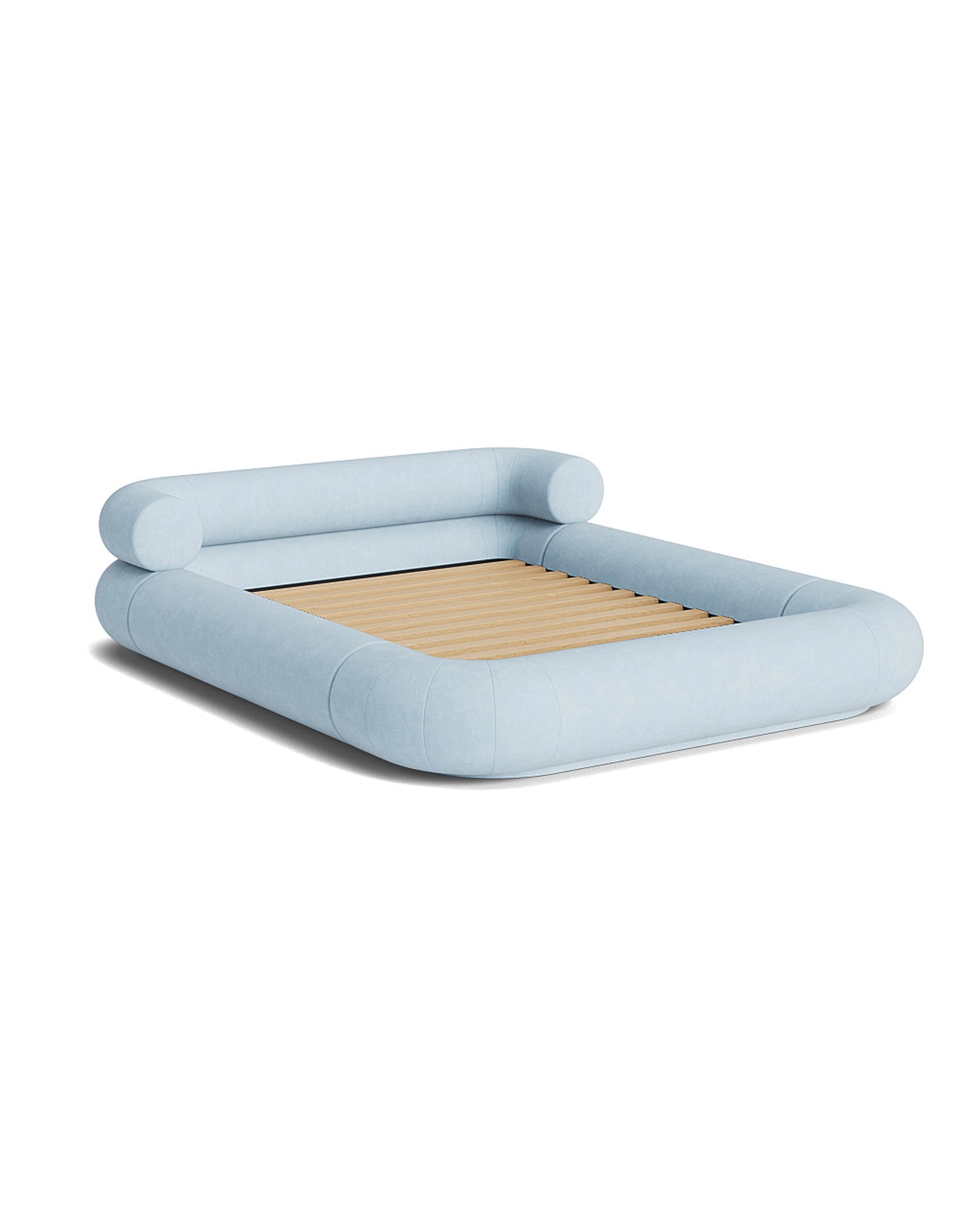 Restore Queen Bed - Fossil Powder Blue