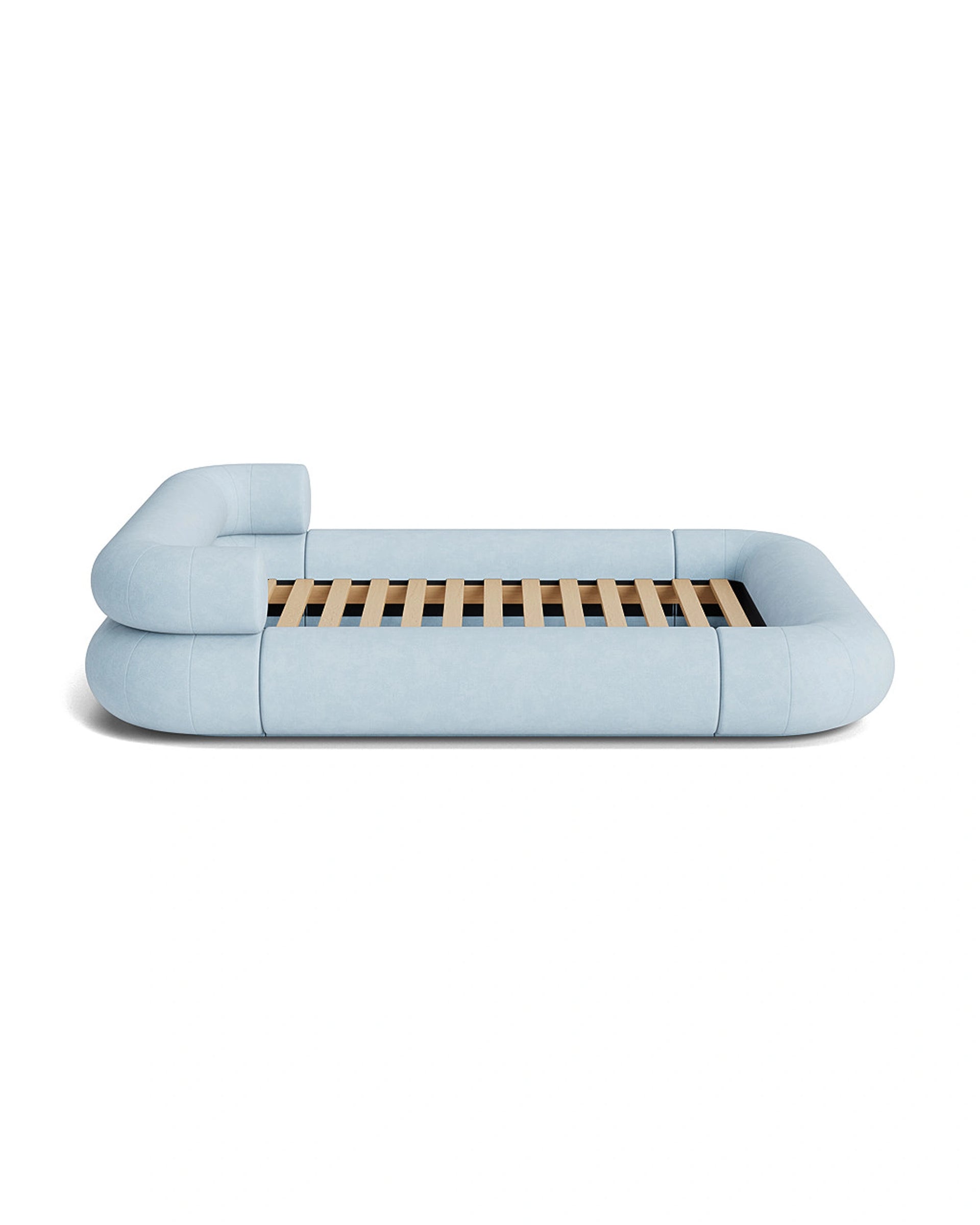 Restore Queen Bed - Fossil Powder Blue