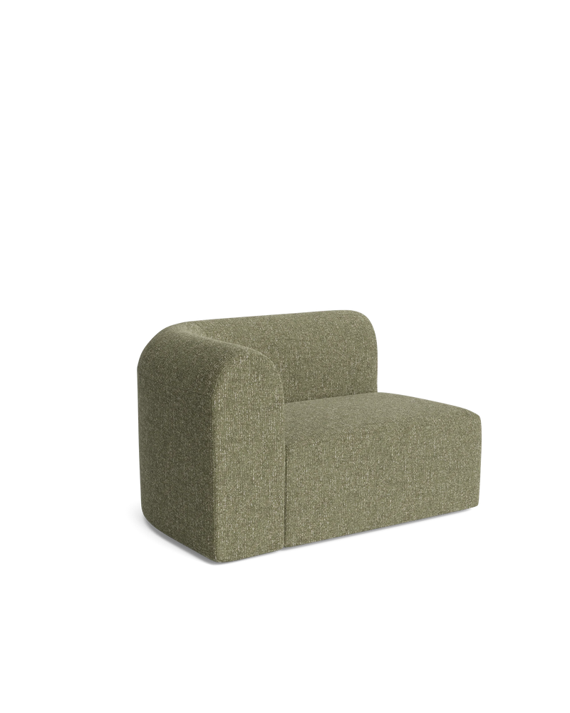 Berg Left Corner Module - Fleck Olive