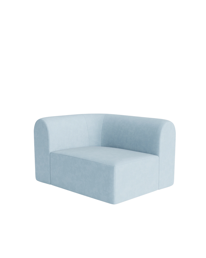 Berg Left Corner Module - Fossil Powder Blue