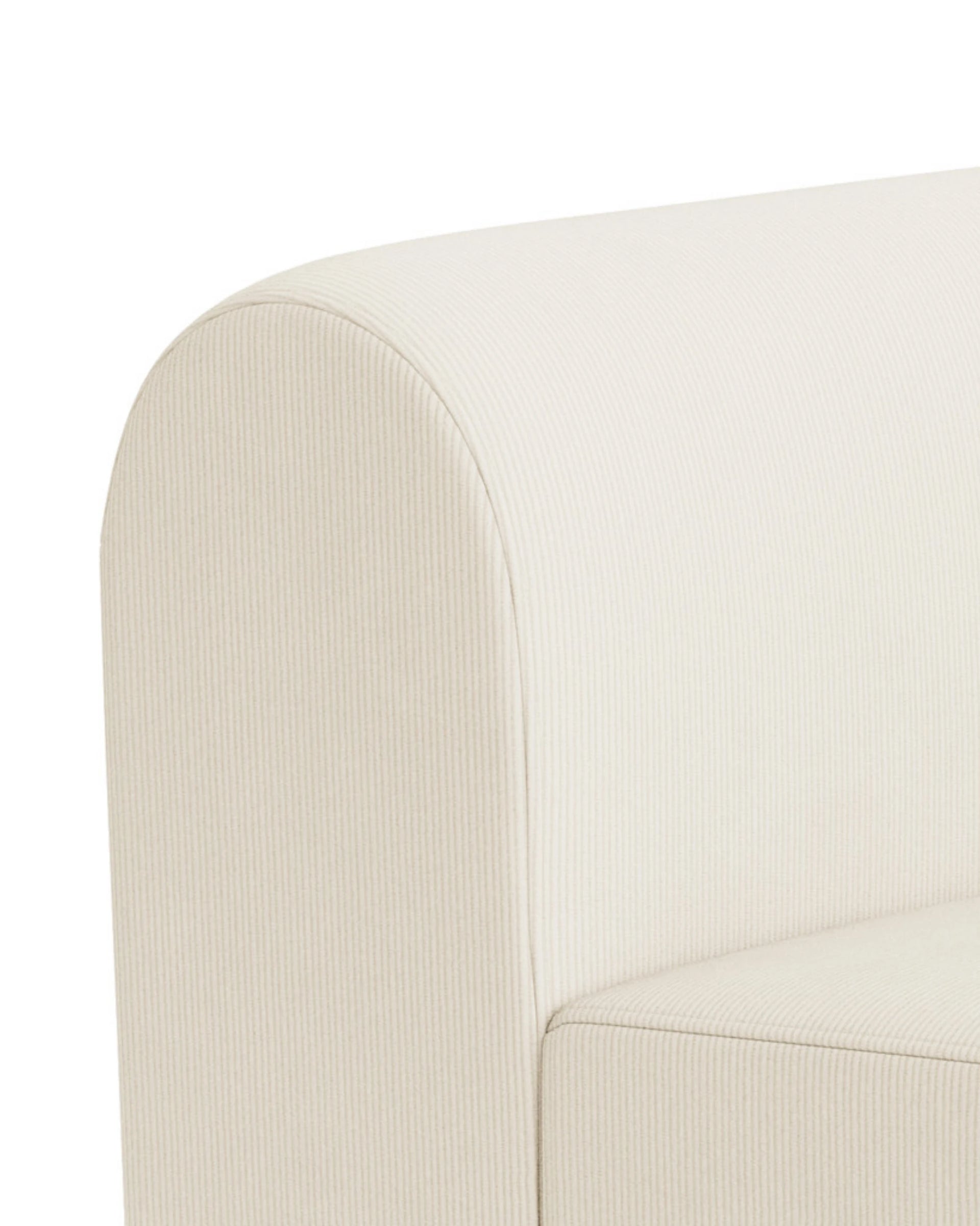 Berg Left Corner Module - Corduroy Off White