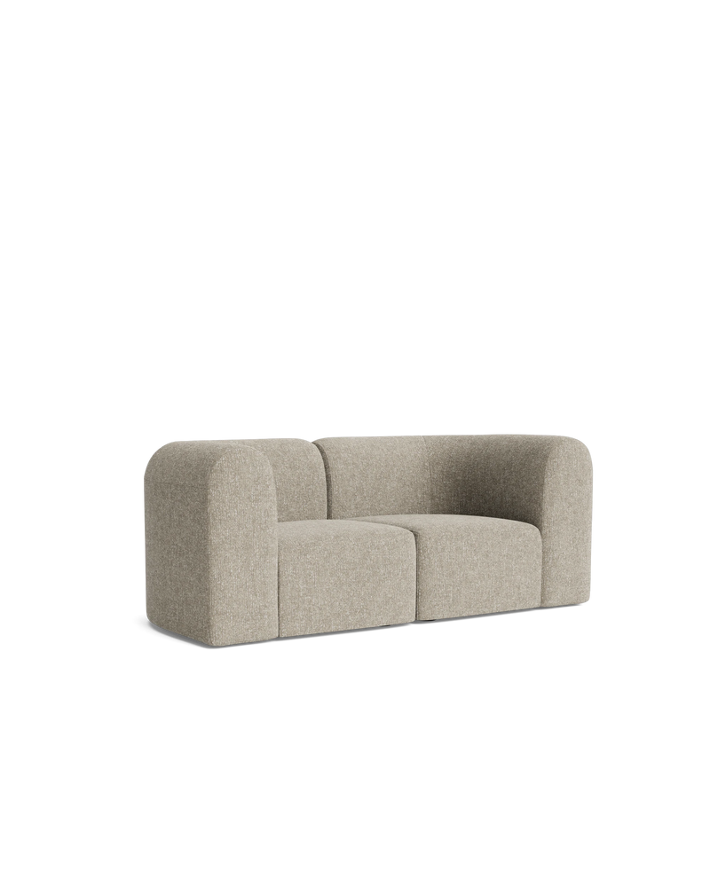 Berg 2 Seater Sofa - Fleck Smoke