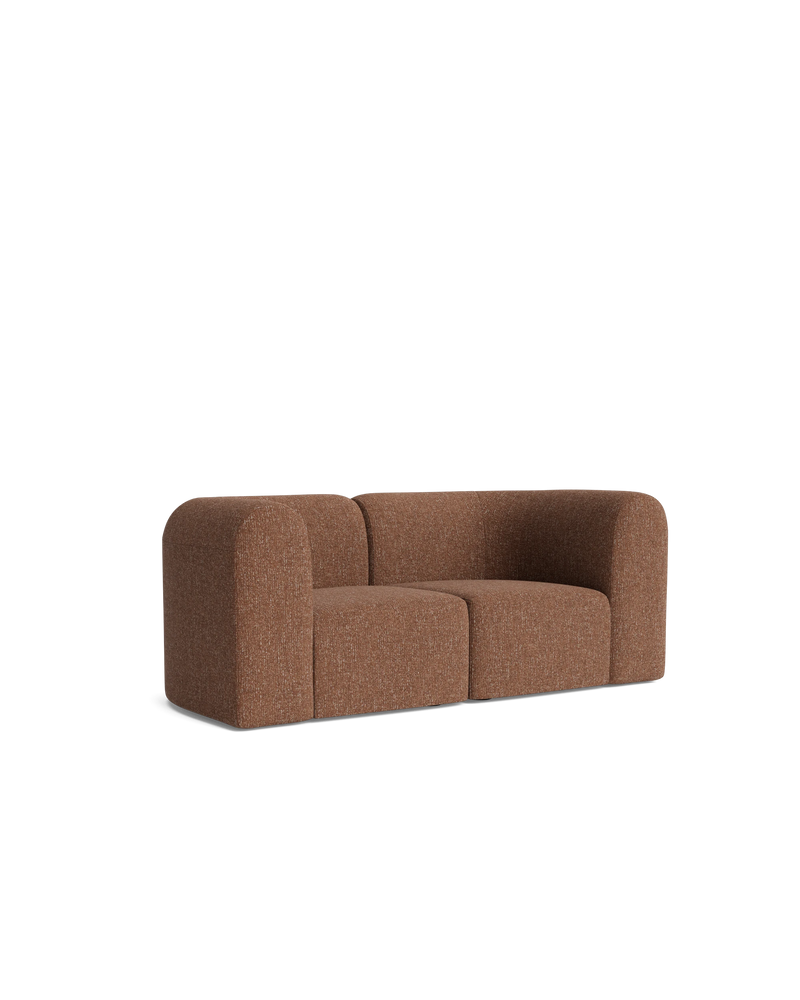 Berg 2 Seater Sofa - Fleck Rust
