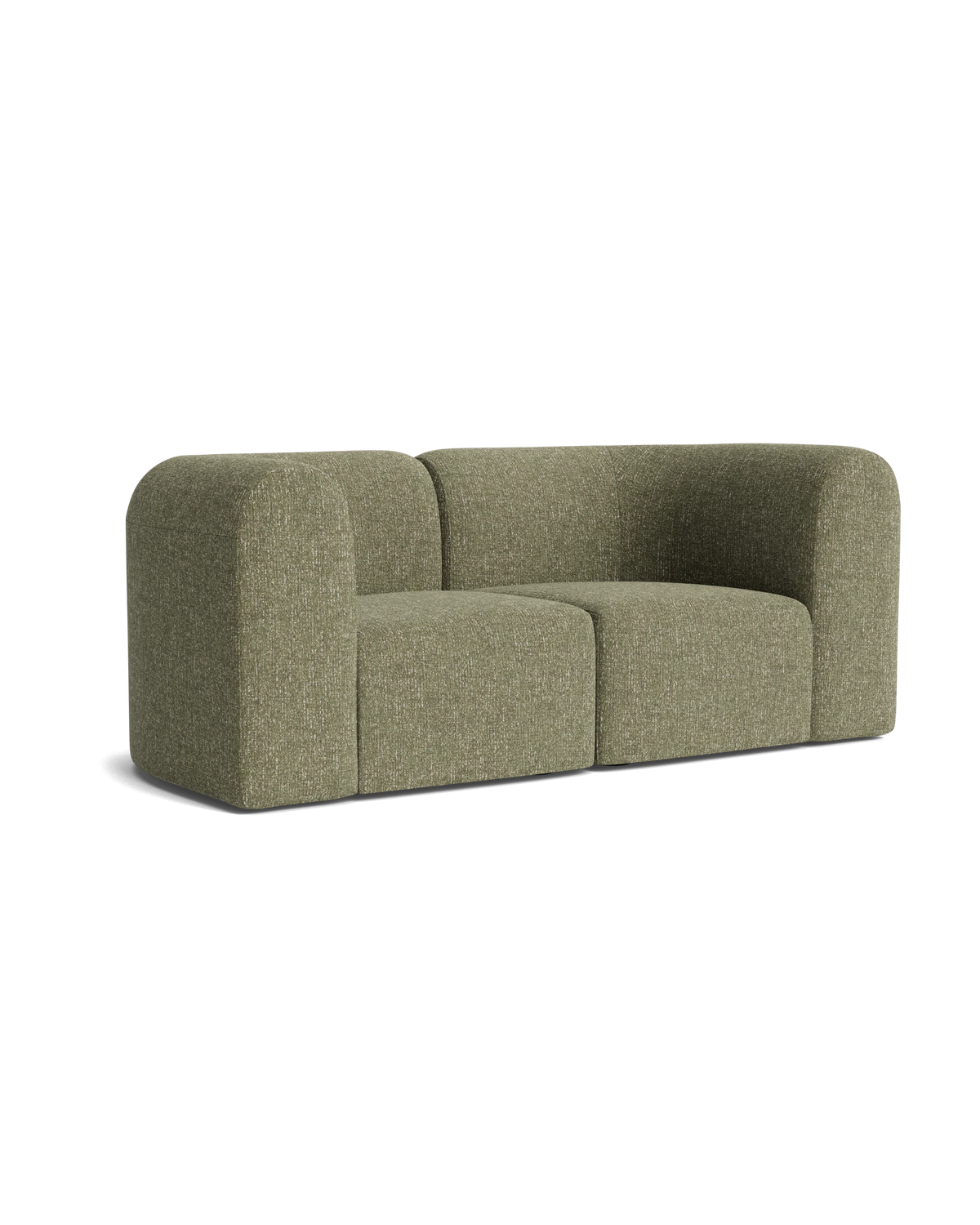 Berg 2 Seater Sofa - Fleck Olive