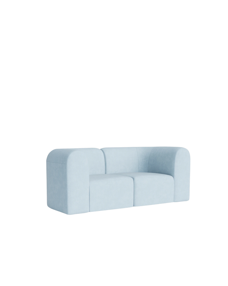 Berg 2 Seater Sofa - Fossil Powder Blue