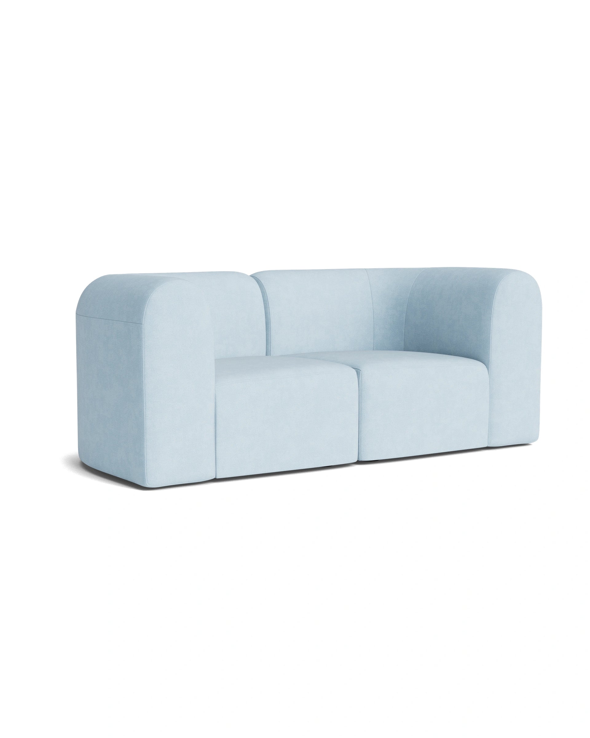 Berg 2 Seater Sofa - Fossil Powder Blue