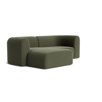 Berg 3 Seater LHF Chaise Sofa - Eden Leaf