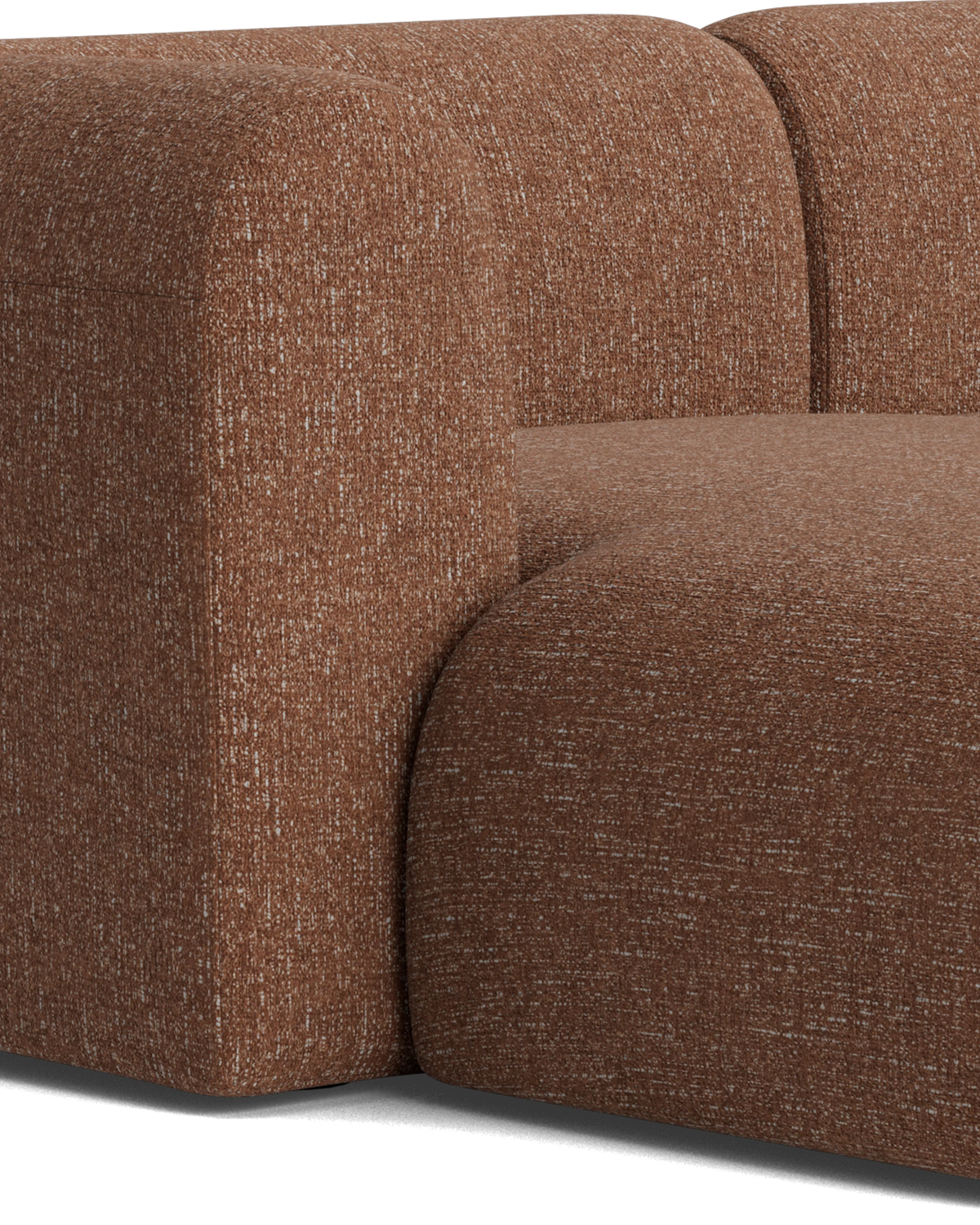 Berg 3 Seater LHF Chaise Sofa - Fleck Rust