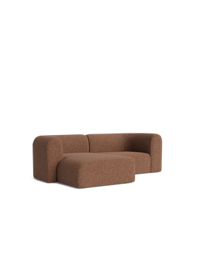 Berg 3 Seater LHF Chaise Sofa - Fleck Rust