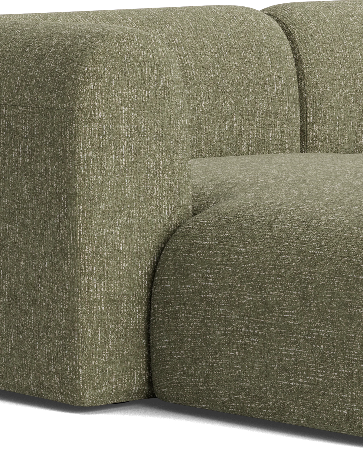 Berg 3 Seater LHF Chaise Sofa - Fleck Olive