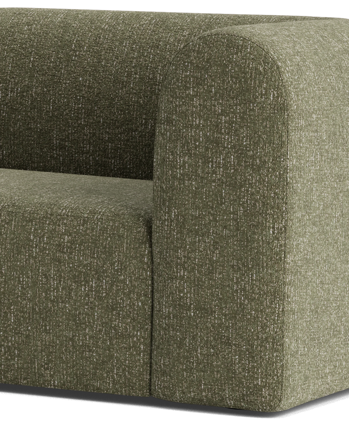 Berg 3 Seater LHF Chaise Sofa - Fleck Olive