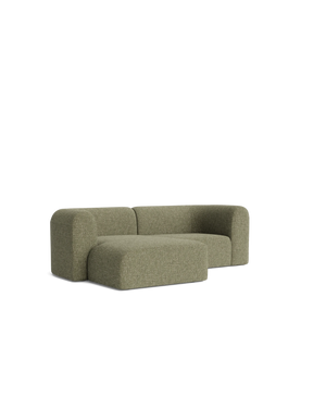 Berg 3 Seater LHF Chaise Sofa - Fleck Olive