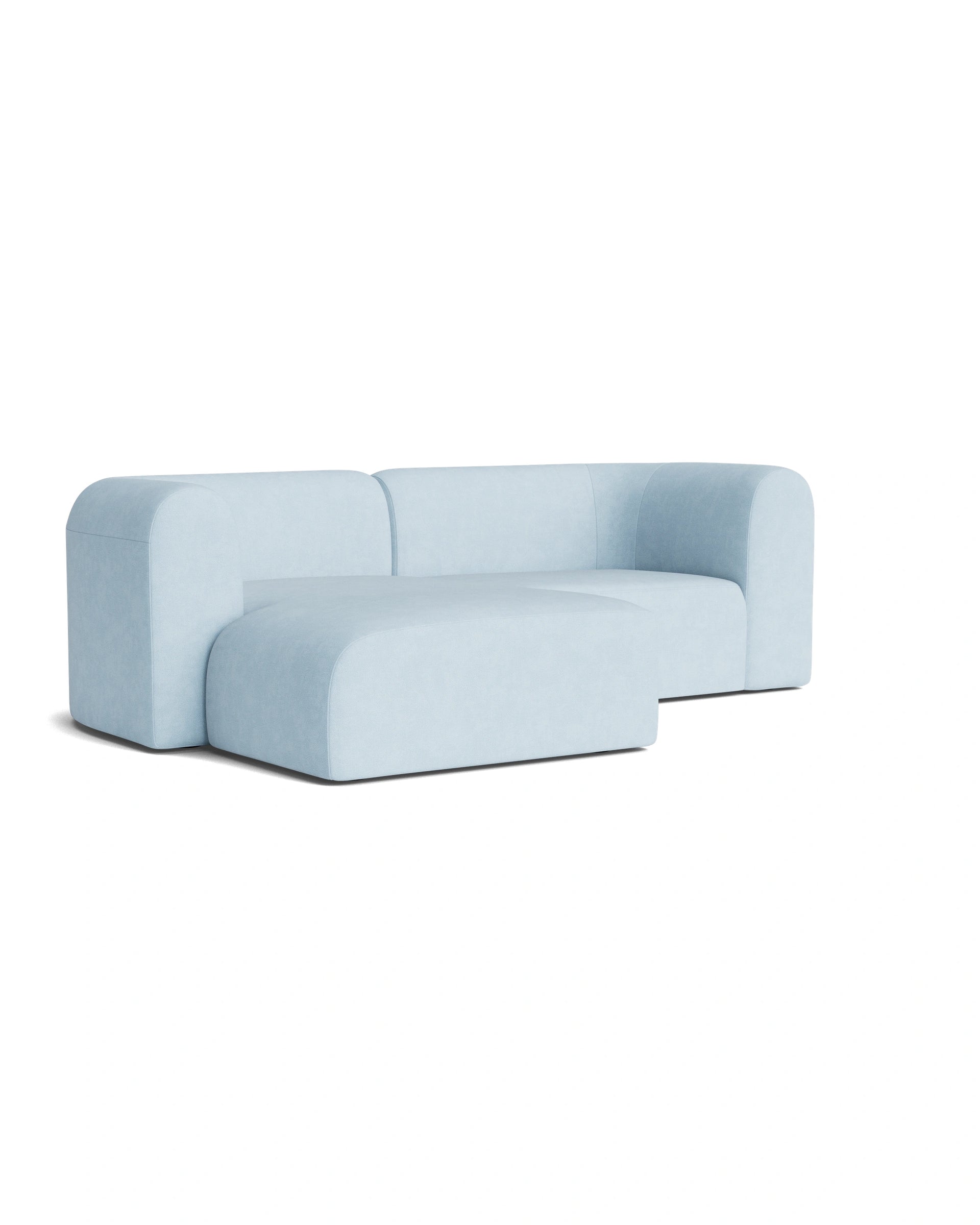 Berg 3 Seater LHF Chaise Sofa - Fossil Powder Blue