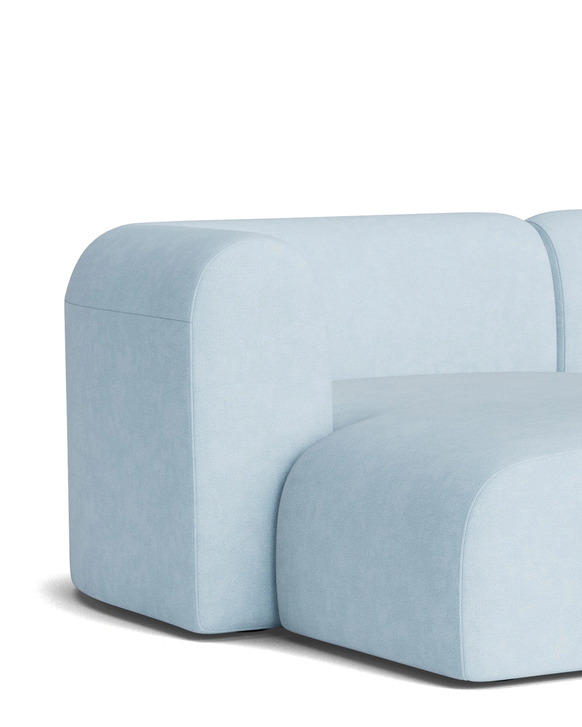 Berg 3 Seater LHF Chaise Sofa - Fossil Powder Blue