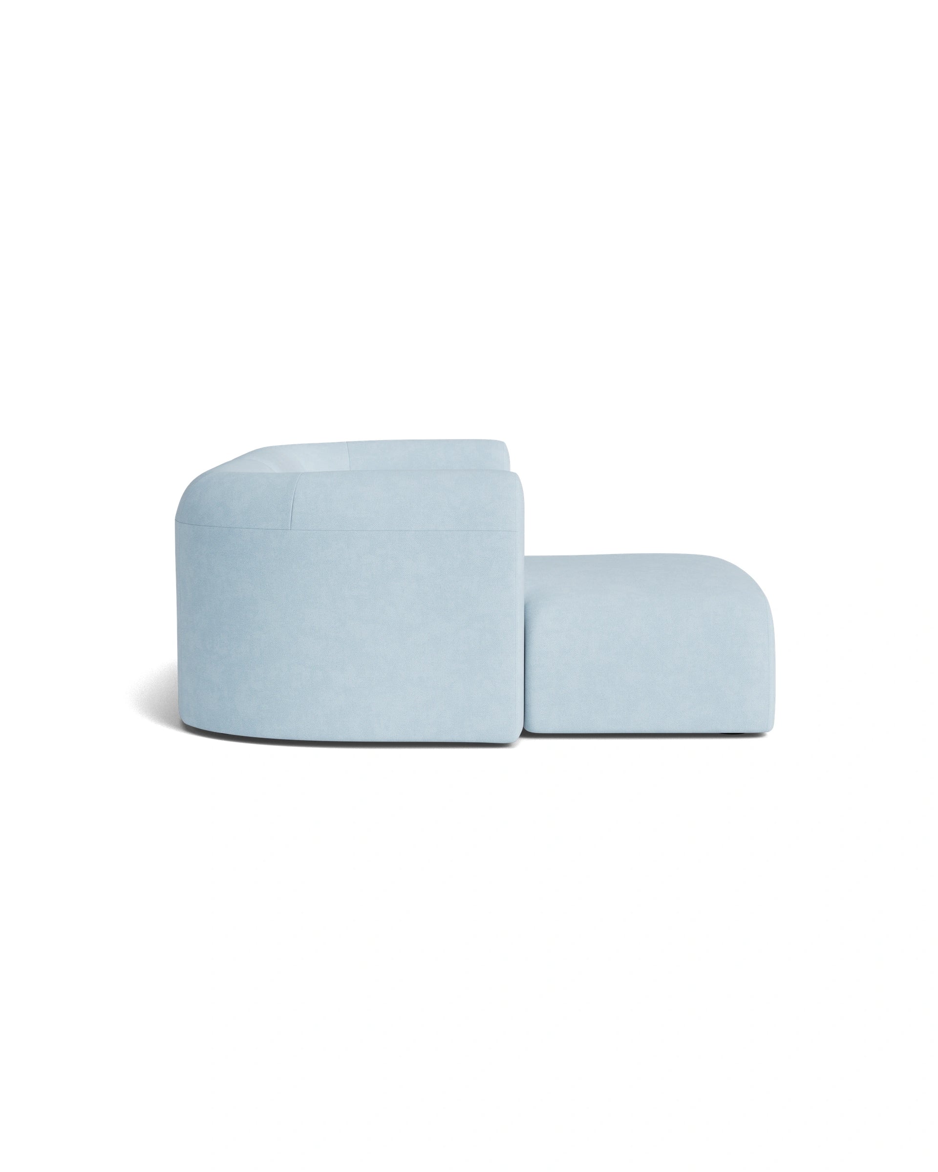 Berg 3 Seater LHF Chaise Sofa - Fossil Powder Blue