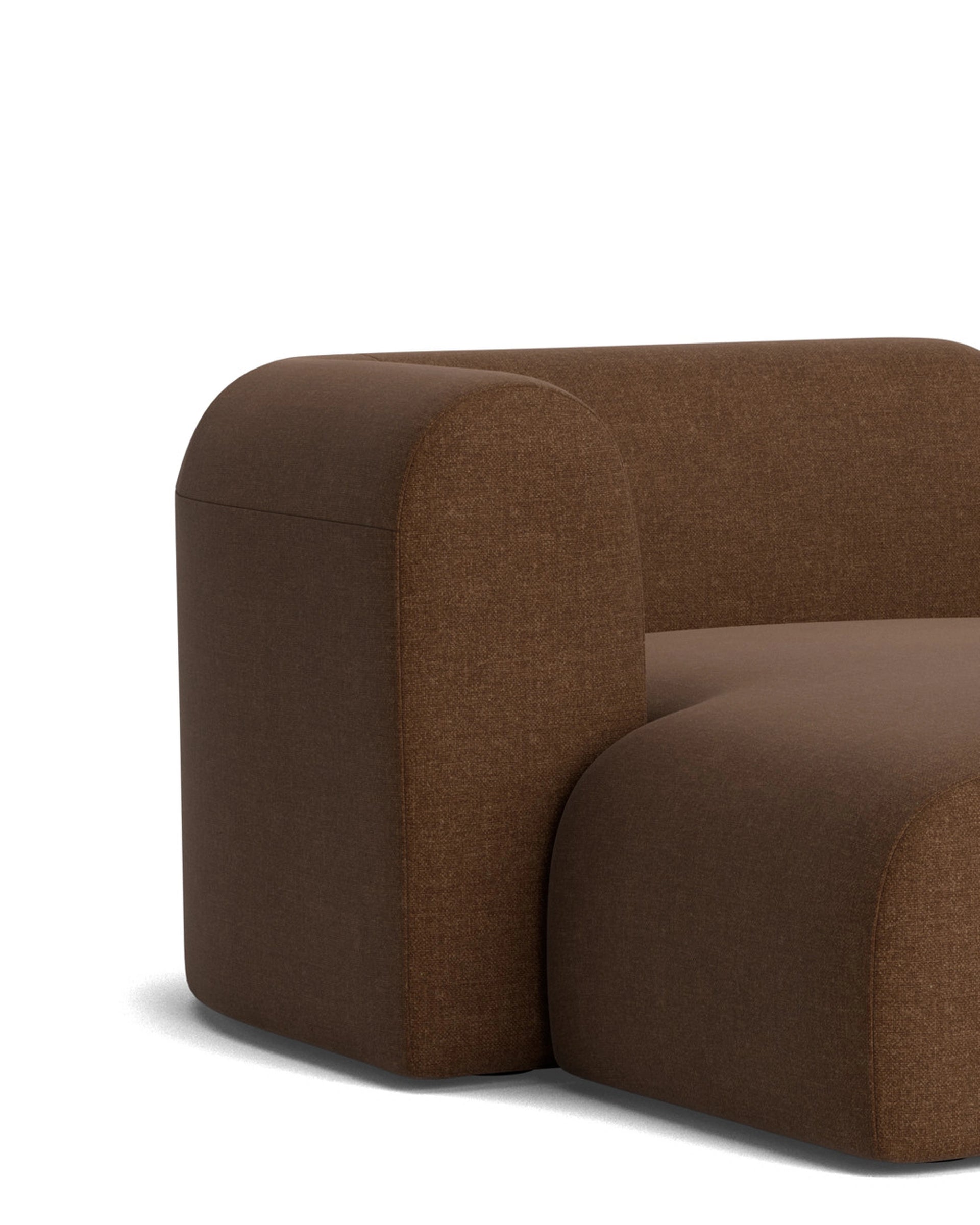 Berg 3 Seater LHF Chaise Sofa - Fossil Chocolate