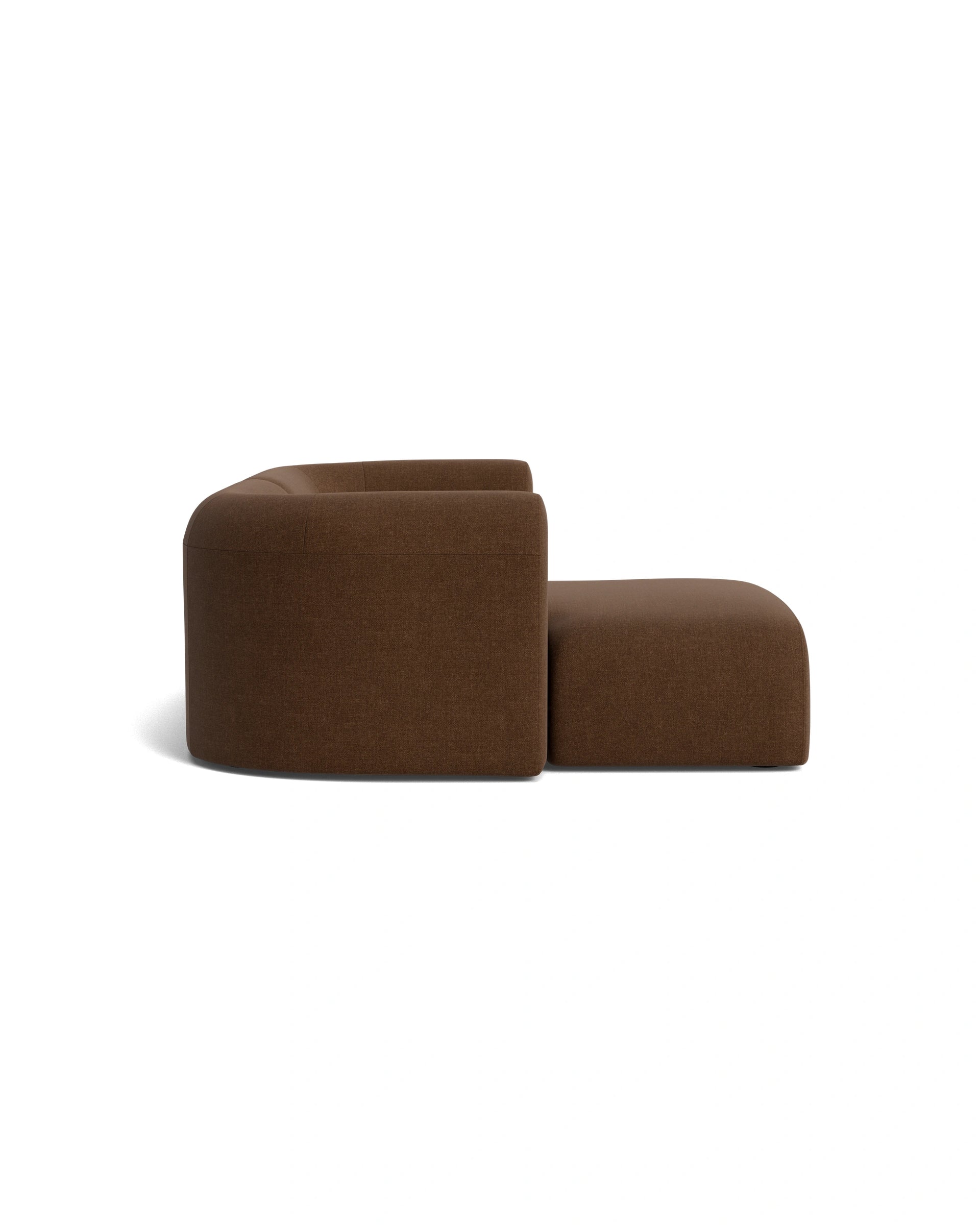 Berg 3 Seater LHF Chaise Sofa - Fossil Chocolate
