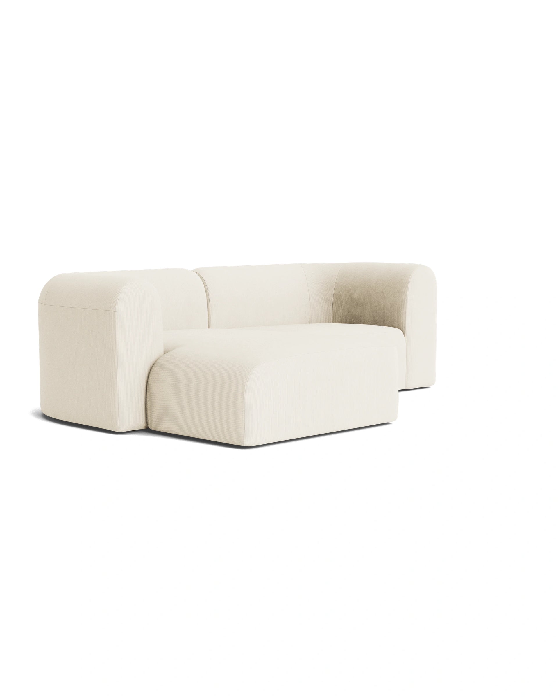 Berg 3 Seater LHF Chaise Sofa - Corduroy Off White