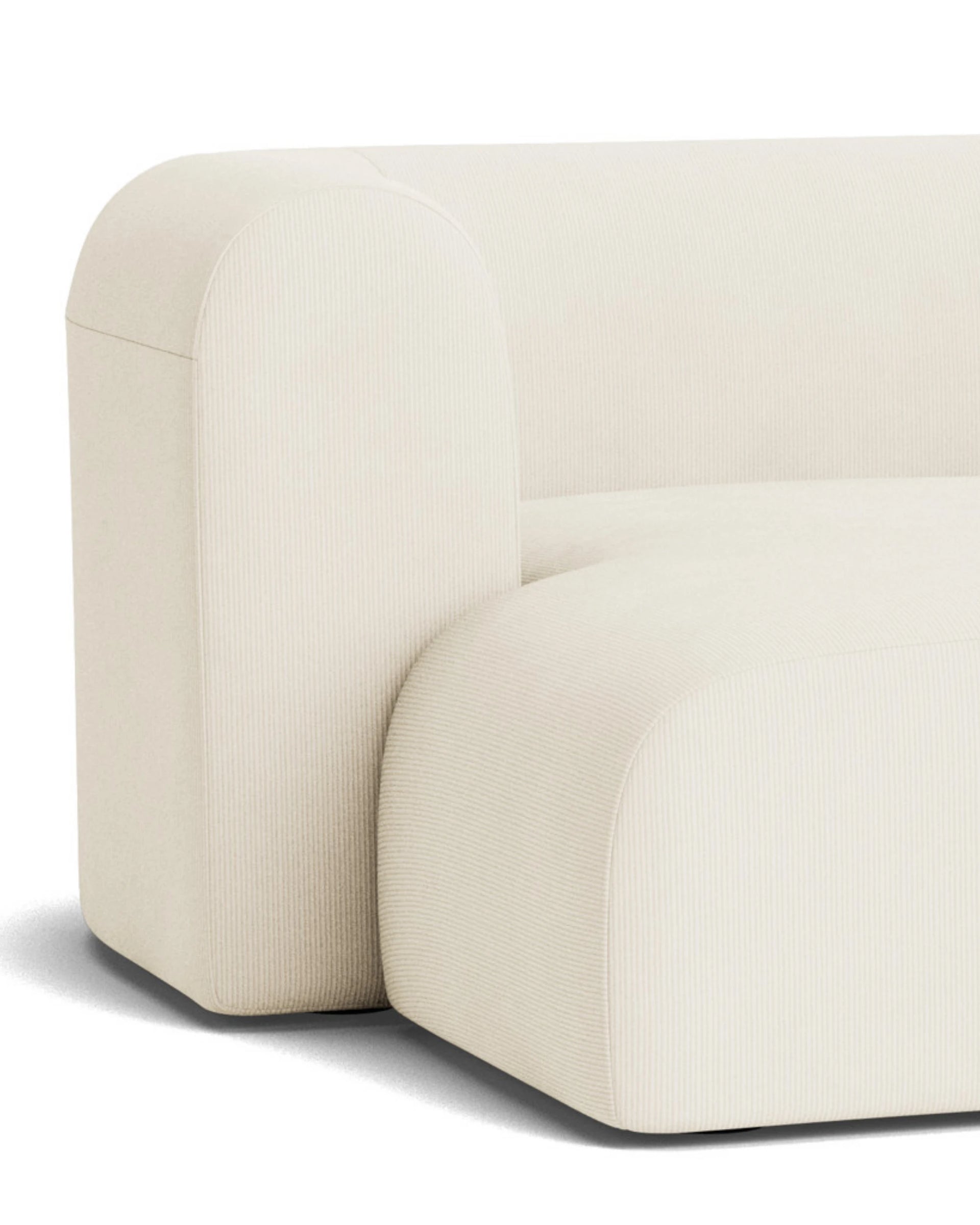 Berg 3 Seater LHF Chaise Sofa - Corduroy Off White