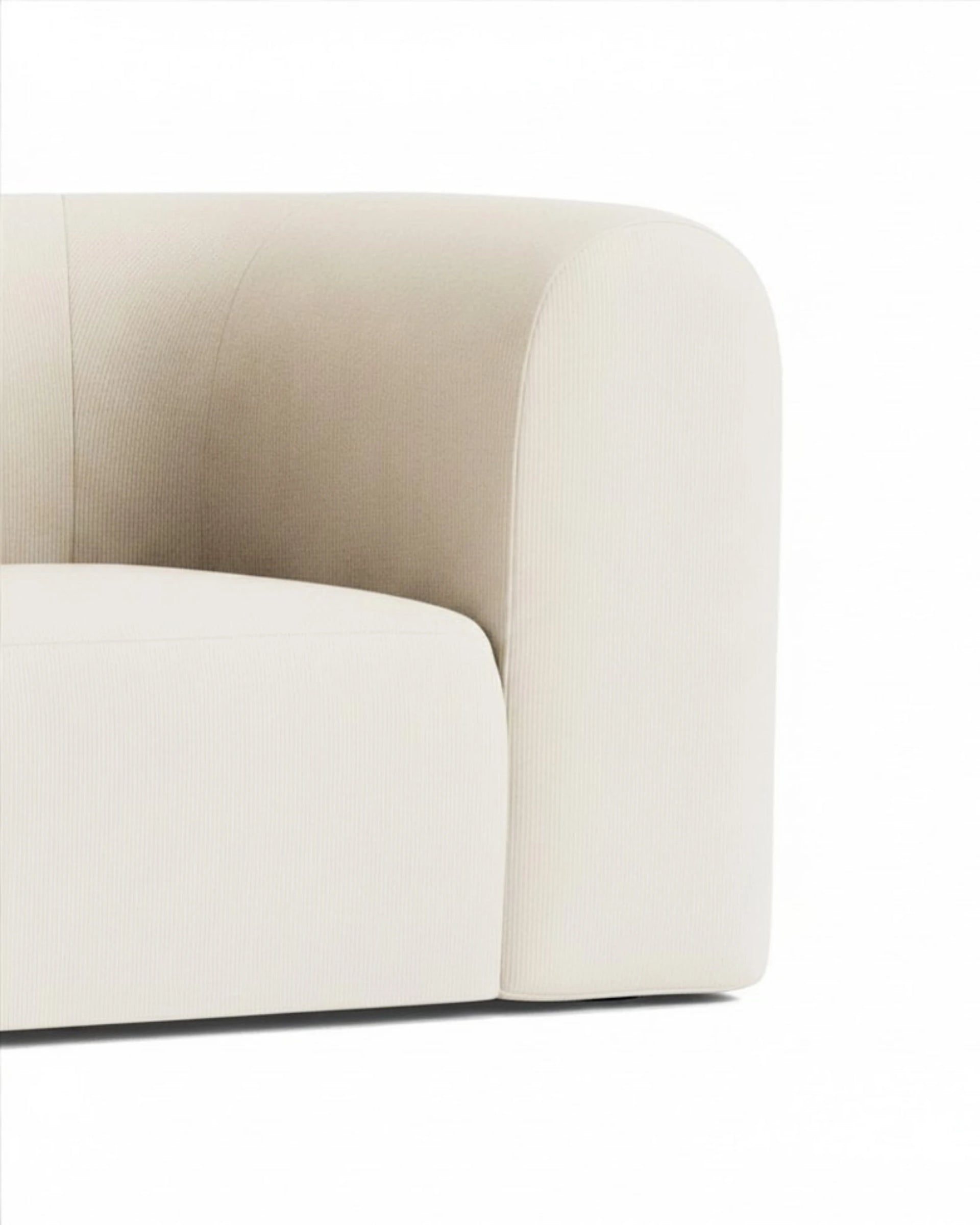 Berg 3 Seater LHF Chaise Sofa - Corduroy Off White
