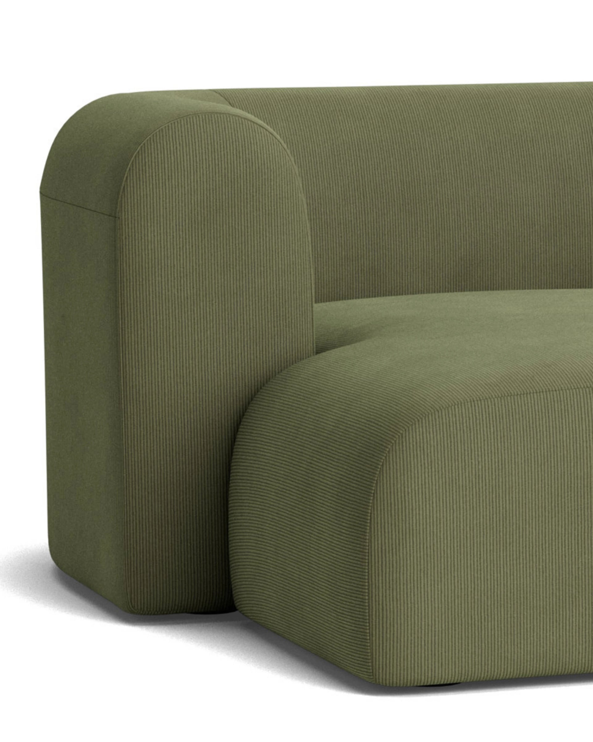 Berg 3 Seater LHF Chaise Sofa - Corduroy Forest