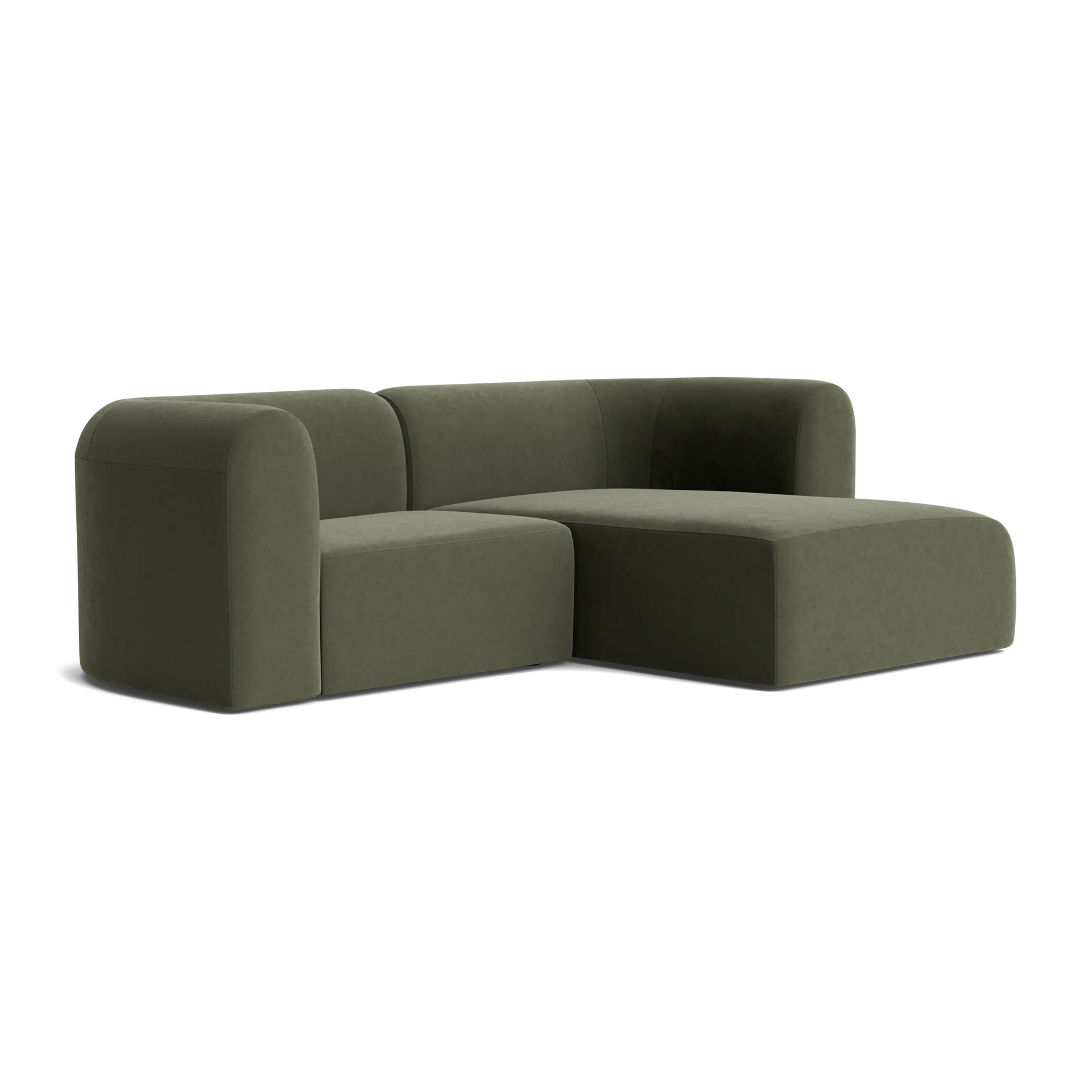 Berg 3 Seater RHF Chaise Sofa - Eden Leaf