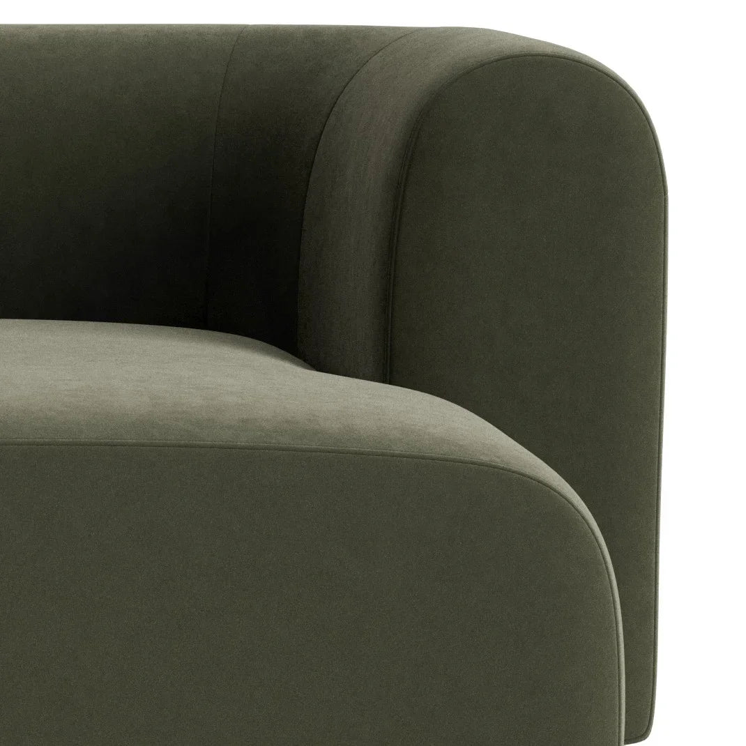 Berg 3 Seater RHF Chaise Sofa - Eden Leaf