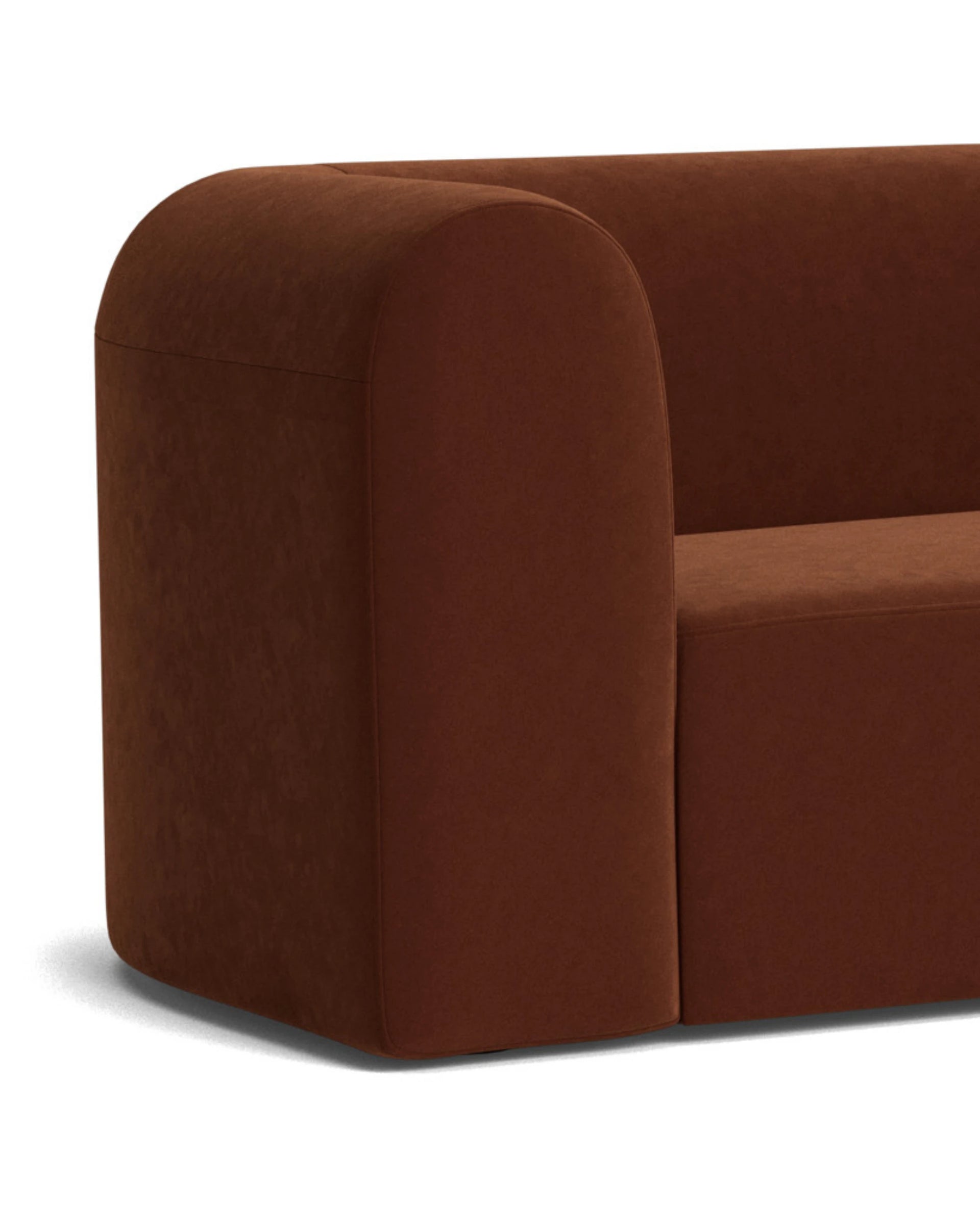Berg 3 Seater RHF Chaise Sofa - Eden Brick