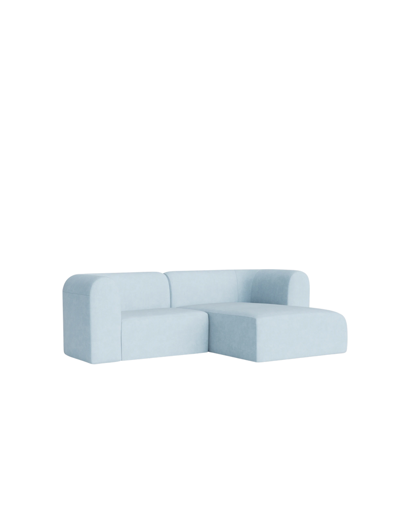 Berg 3 Seater RHF Chaise Sofa - Fossil Powder Blue